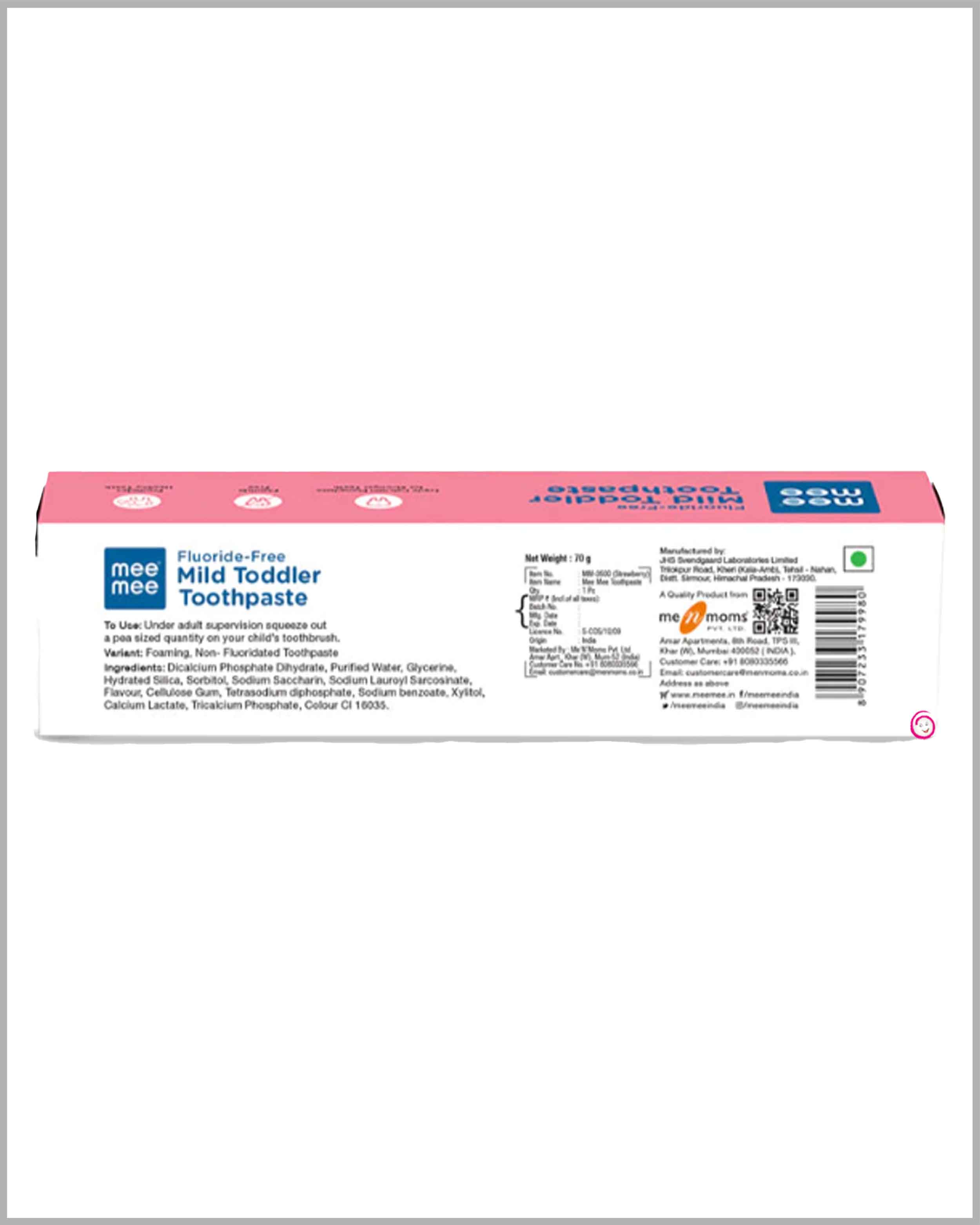 Mee Mee Strawberry Flavor Toothpaste 70 G