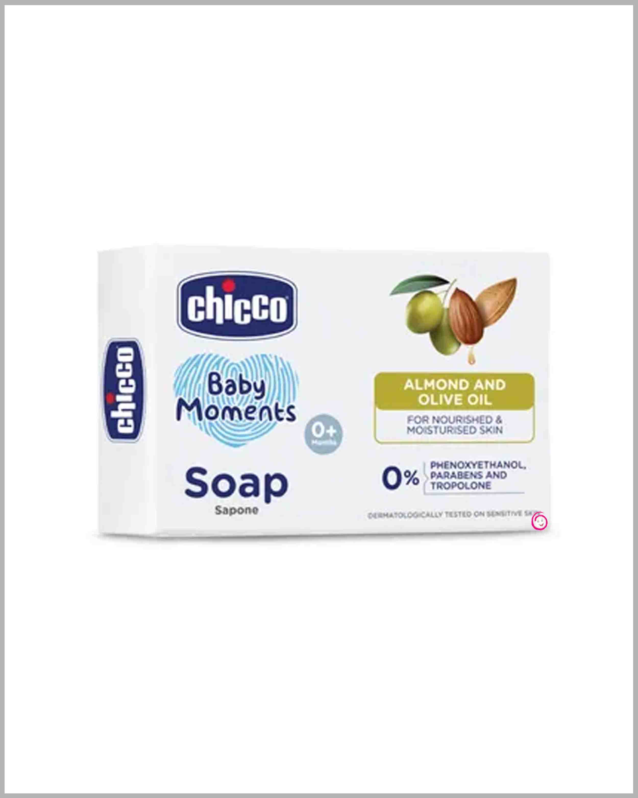 Chicco baby moments almond soap - 125g