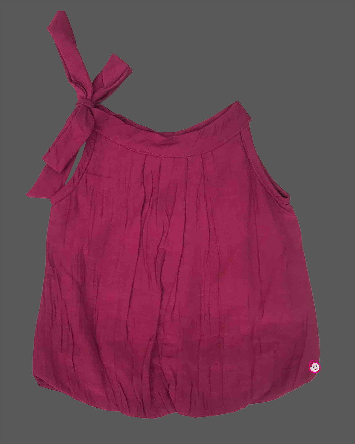 toddler sleeveless cotton top with halter neck tie detail for kids casual wear