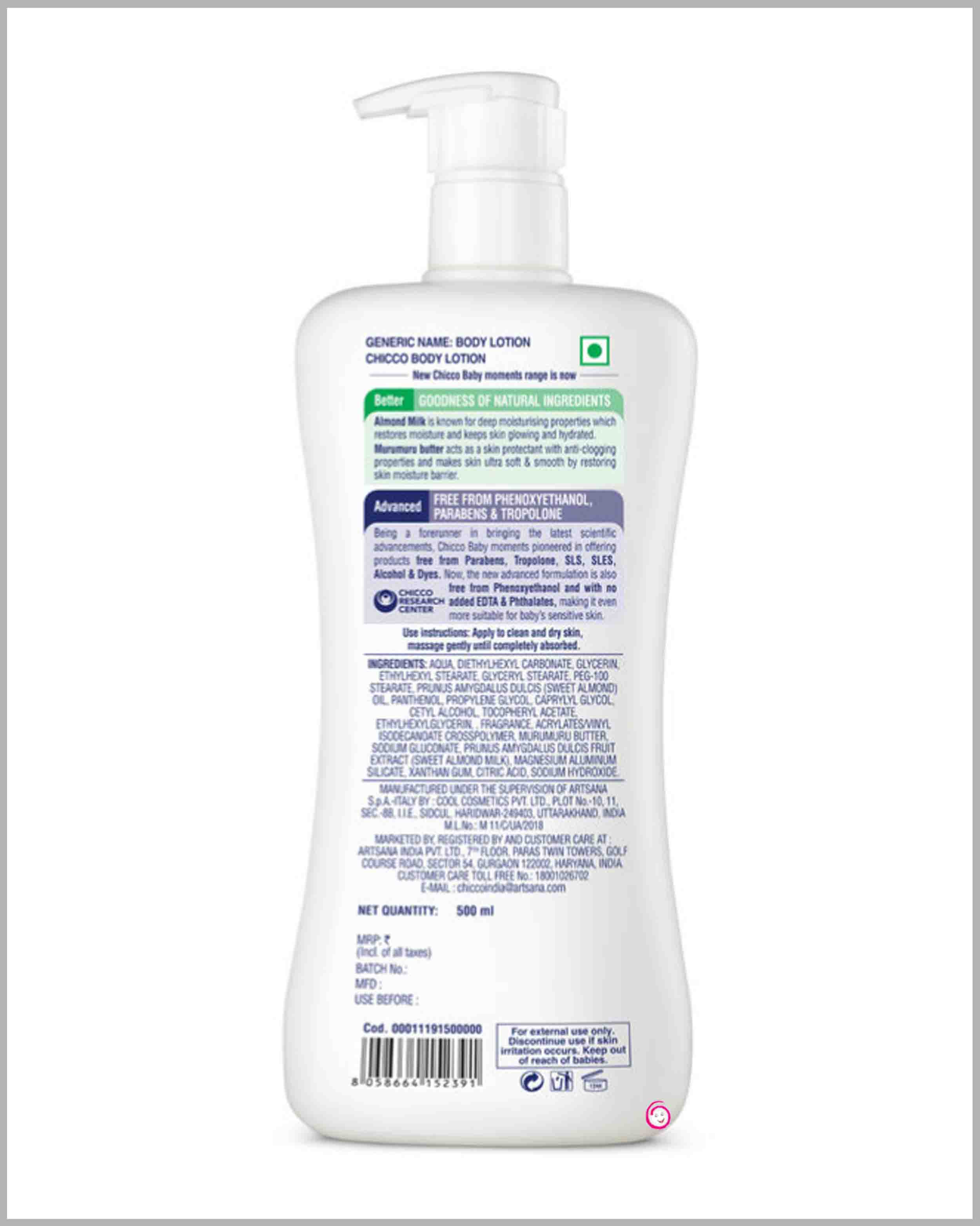 Chicco Baby Moments 500ml Body Lotion