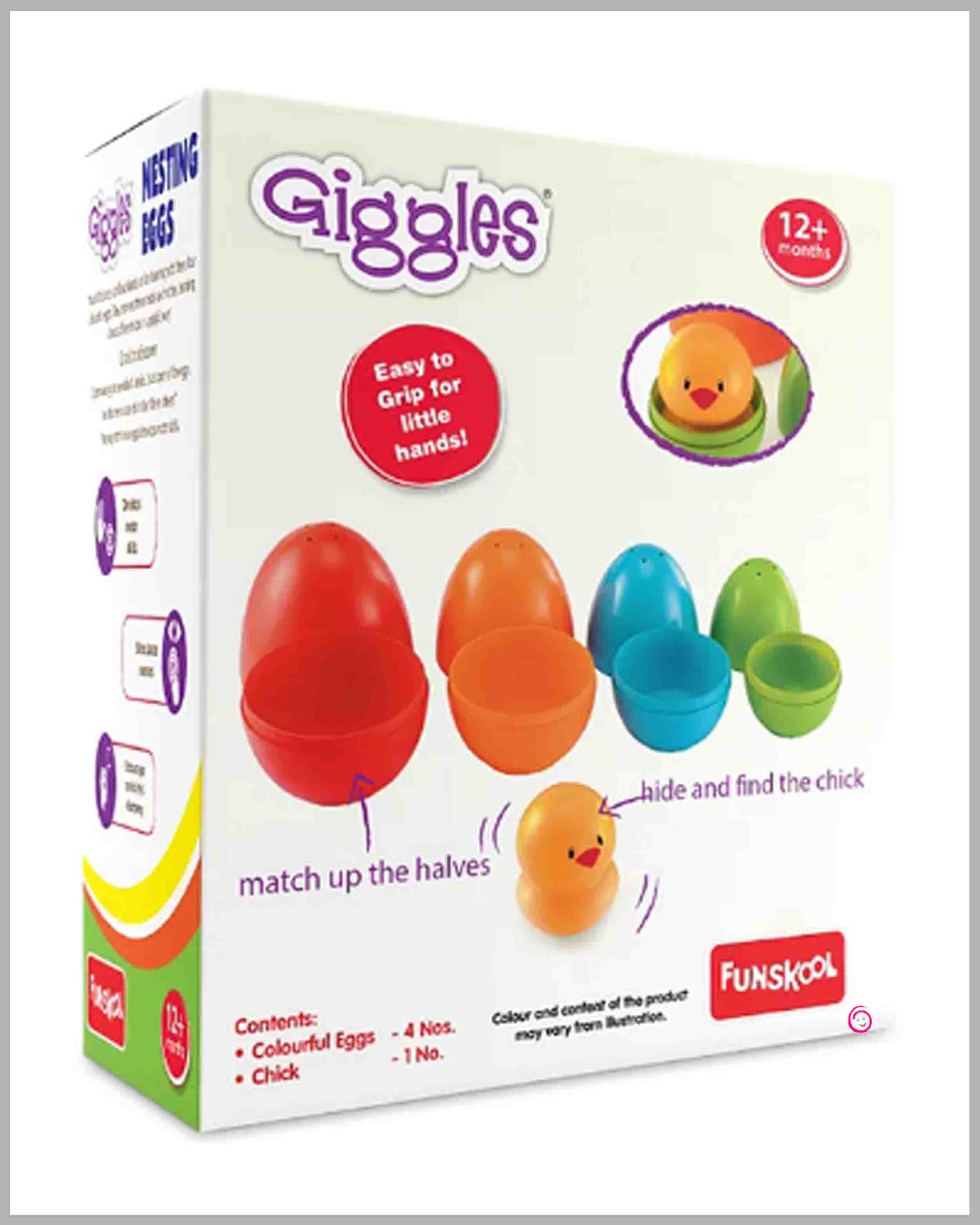 Funskool Plastic Eggs Nesting Toy With A Chick