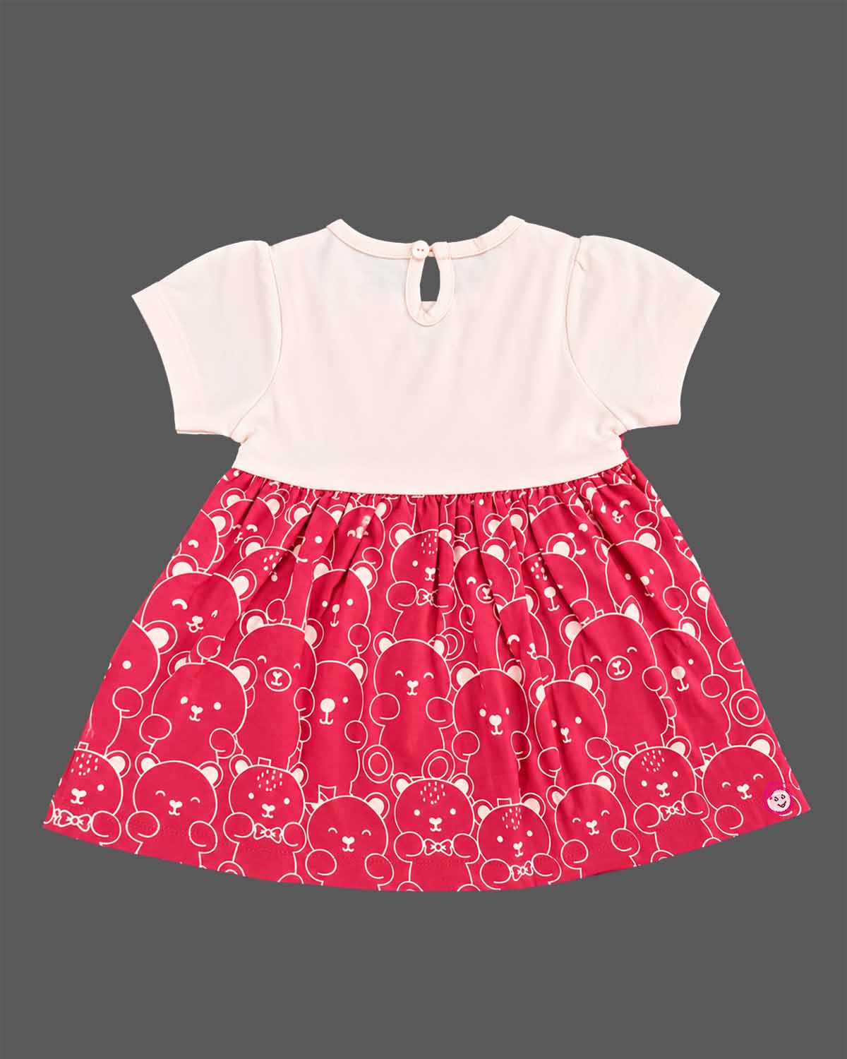 Infants frock with printed design and short sleeves, ideal casual dress for infant
