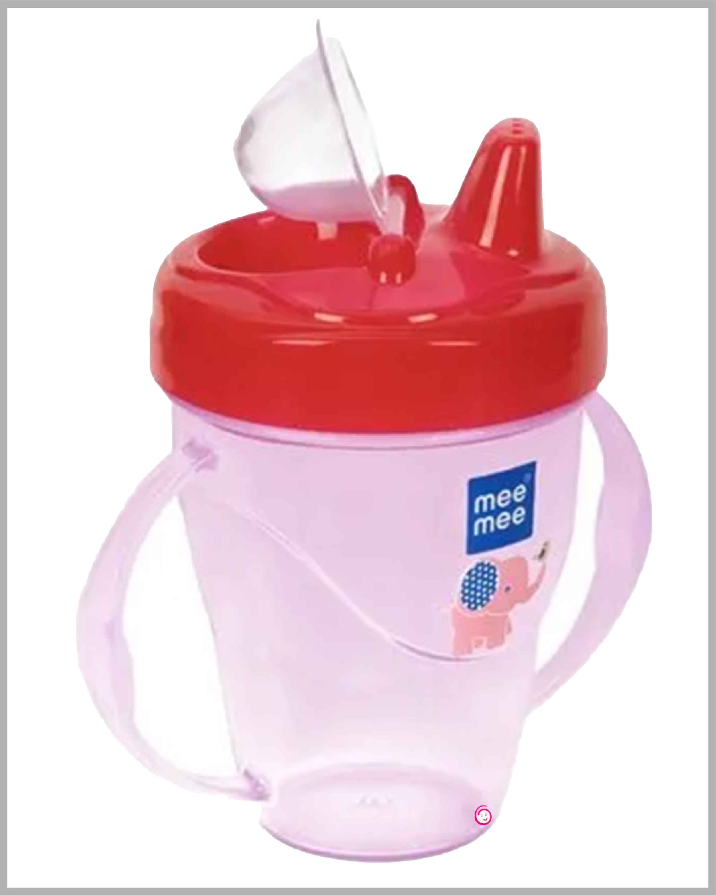 Mee Mee Easy Grip Twin Handle Non Spill Sipper Cup - Pink