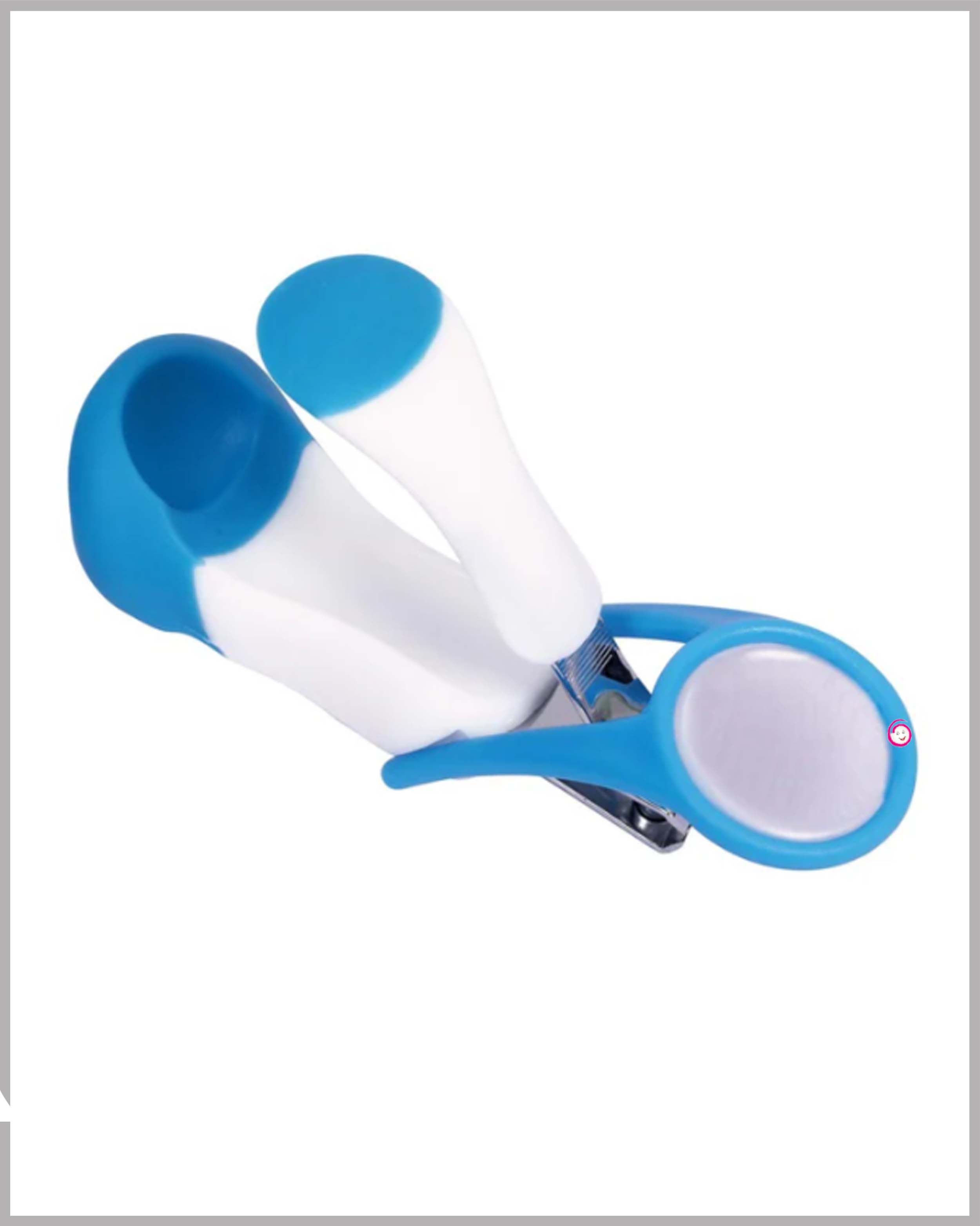 1st Step Easy Grip Baby Nail Clipper With Magnifying Glass - Blue