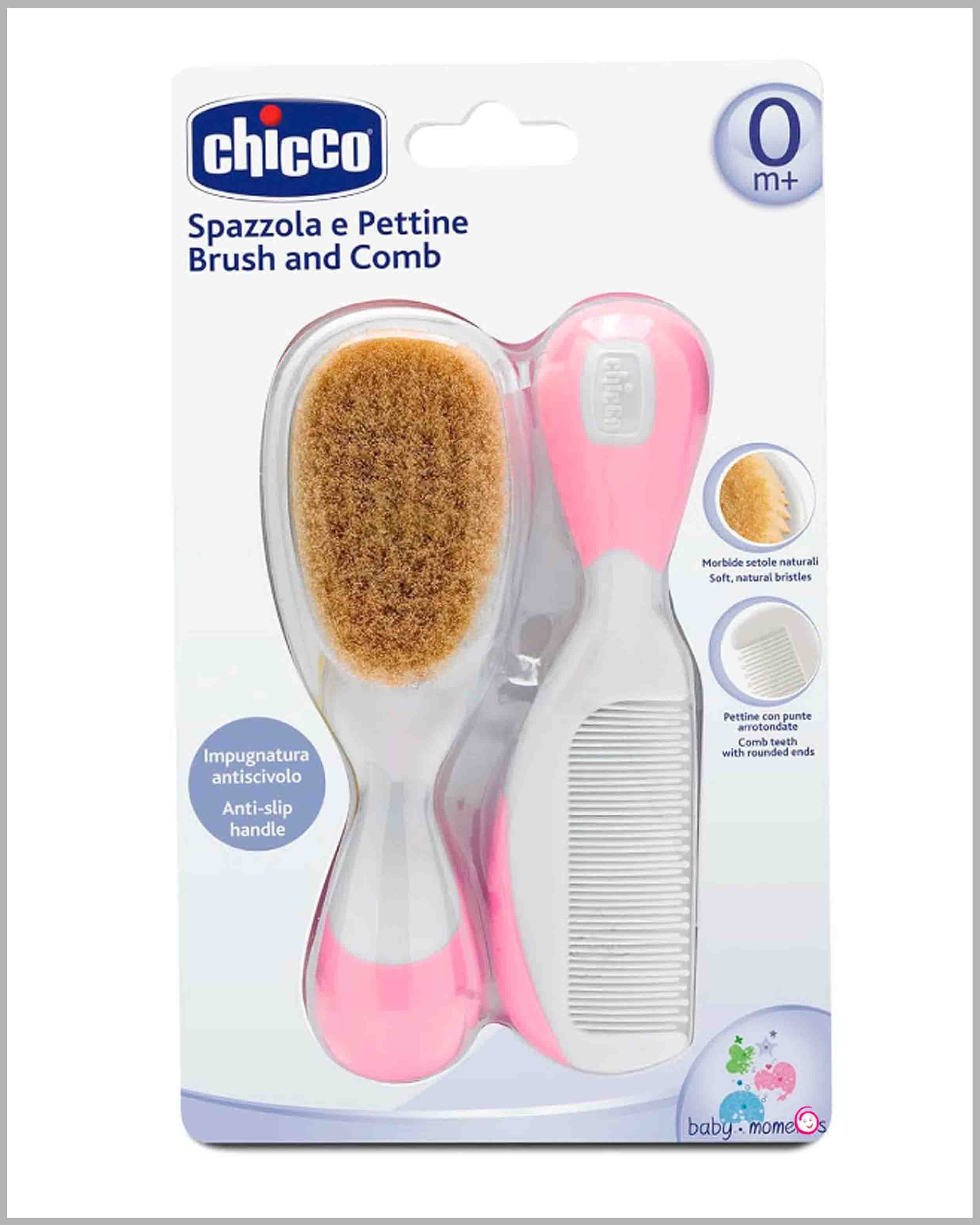 Chicco Brush And Comb Set - Pink