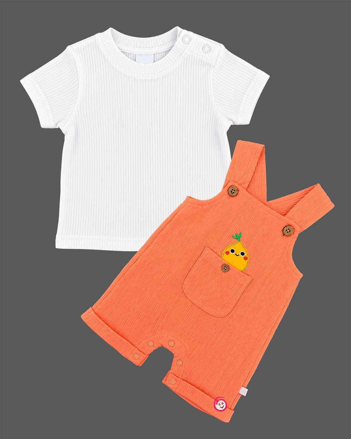Infant cotton romper set with short sleeve t-shirt, dress for infant and daily clothes for infants