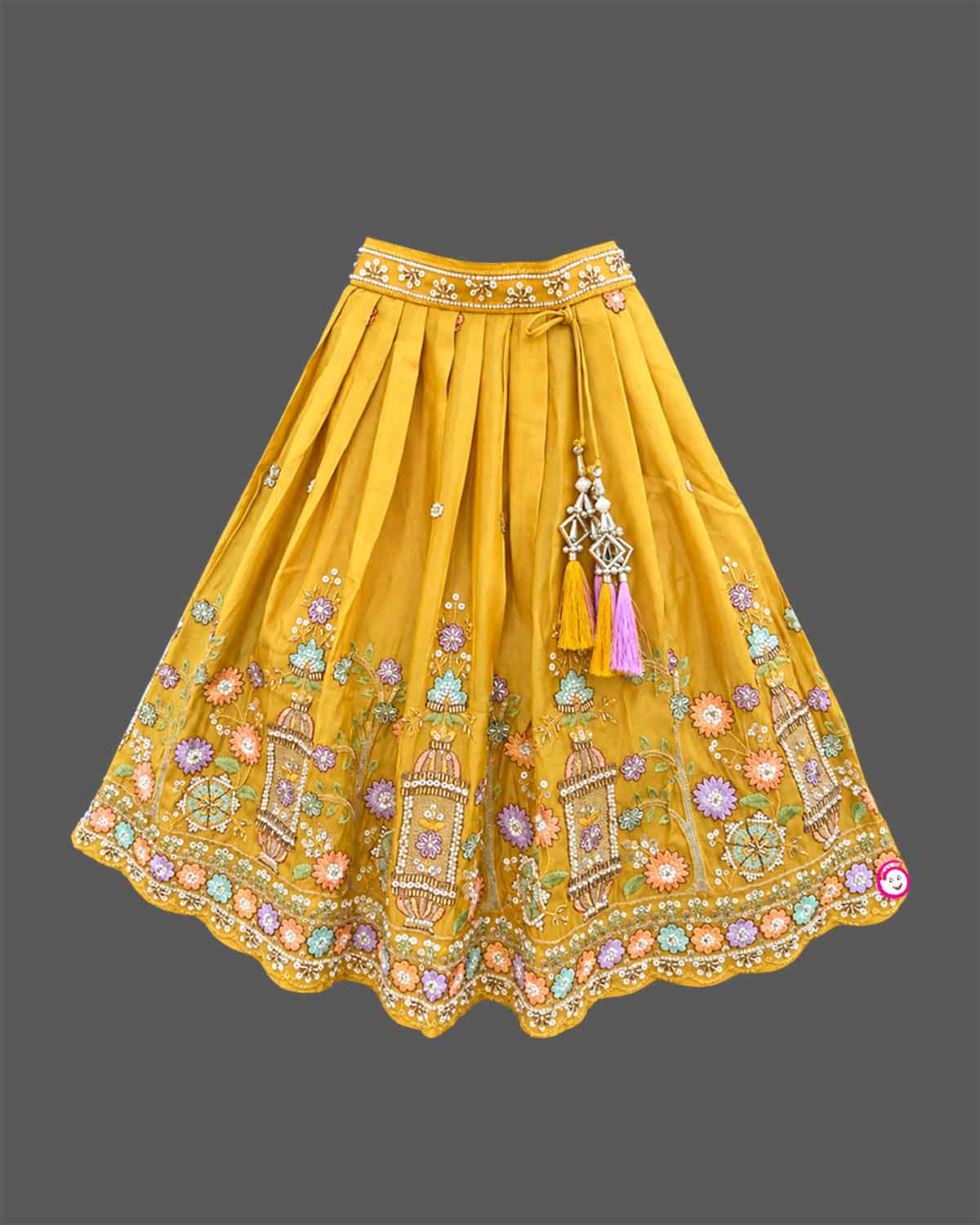 Toddler girls embroidered lehenga choli traditional ethnic wear for festive occasions