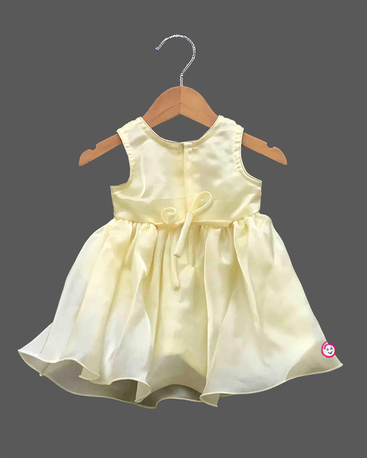 baby girl sequin frock with flower waist motif party wear dress
