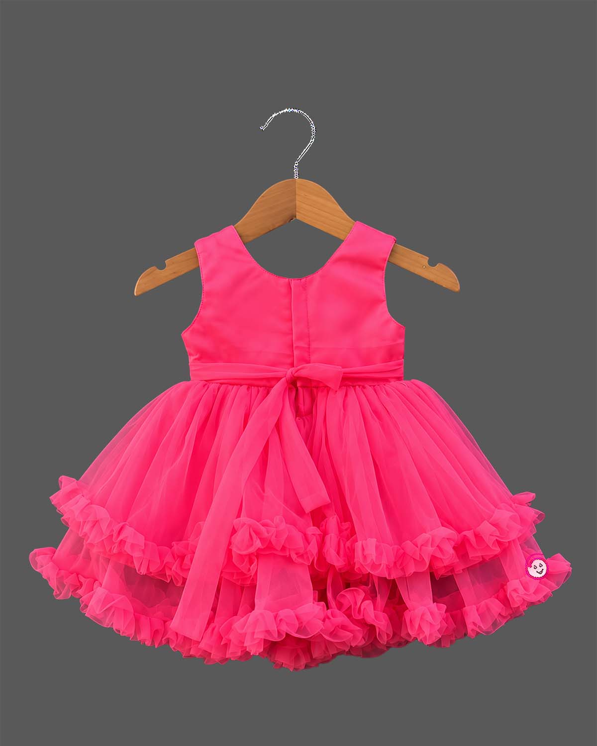 girlish party wear dress sequin floral net frock for birthday party