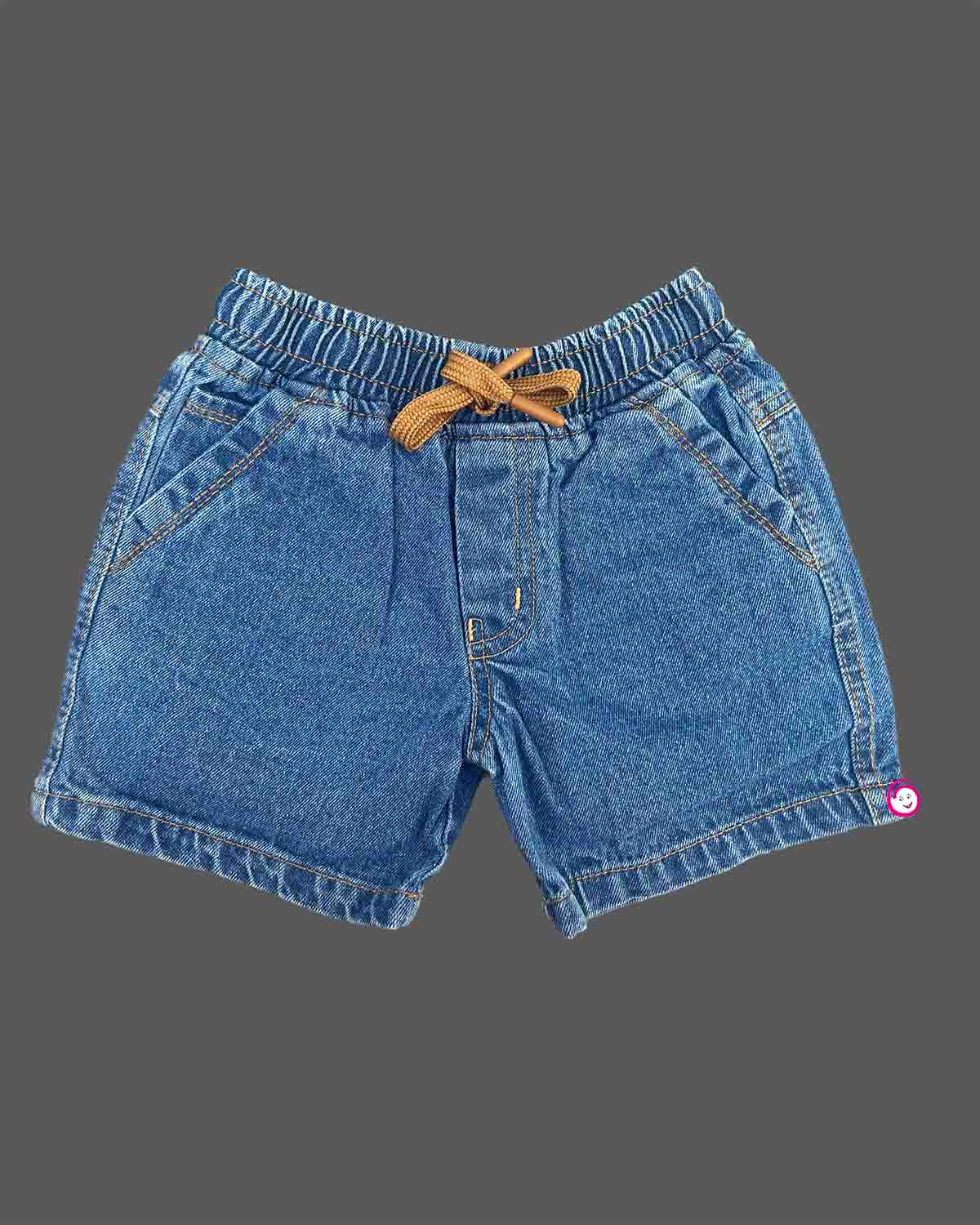 Toddler Boy Elastic Waist Denim Shorts for Casual Outing and Playtime with soft elastic waistband
