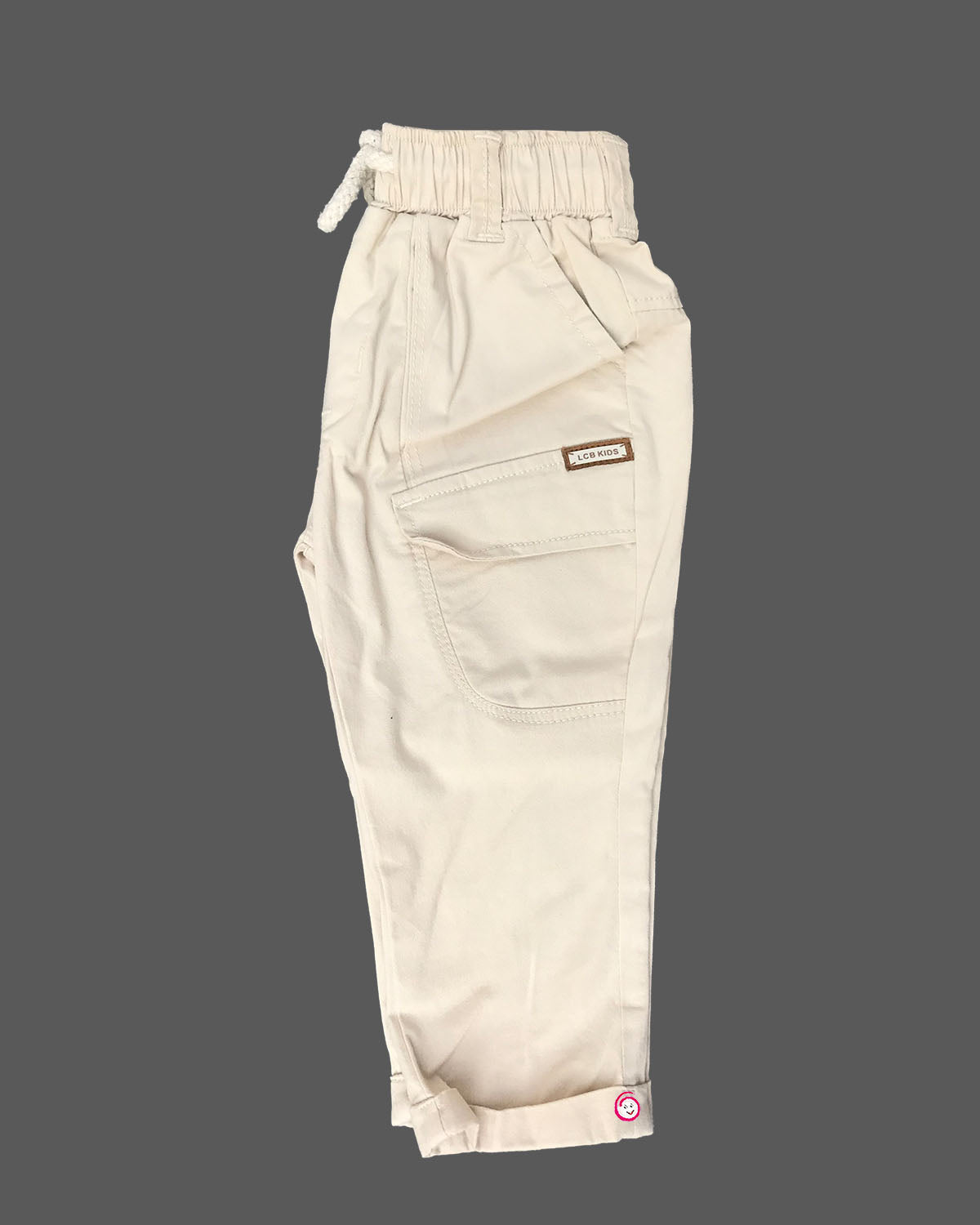 Toddler boys embroidered collar shirt with flap pocket paired with relaxed drawstring cargo pant set