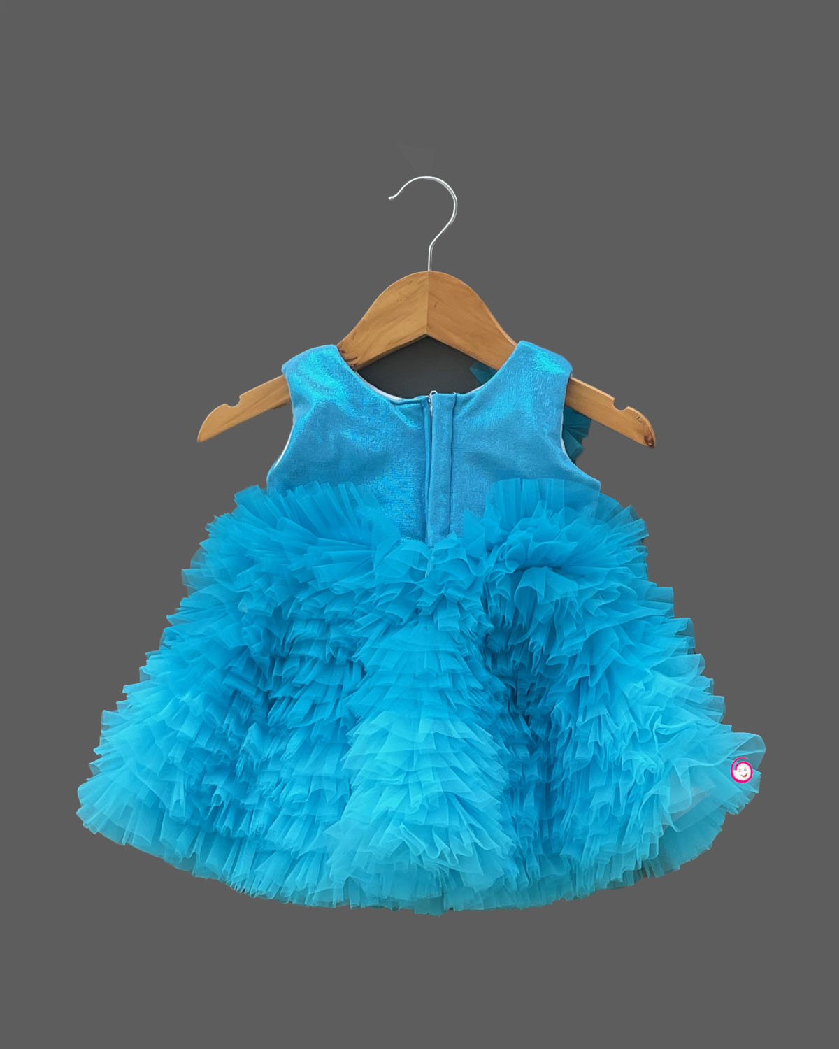 Girls design partywear frock - Blue