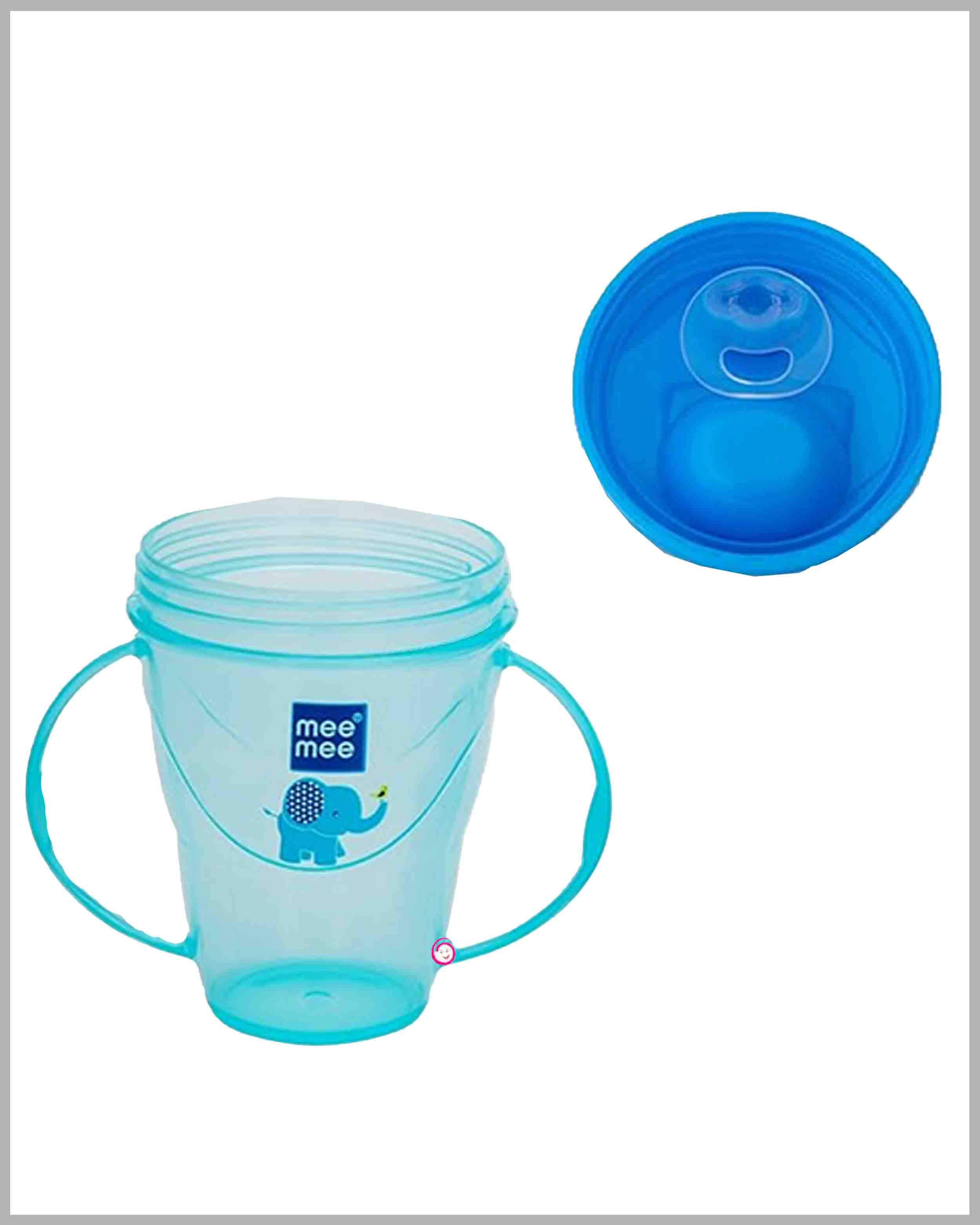 Mee Mee Easy Grip Twin Handle Non Spill Sipper Cup - Blue
