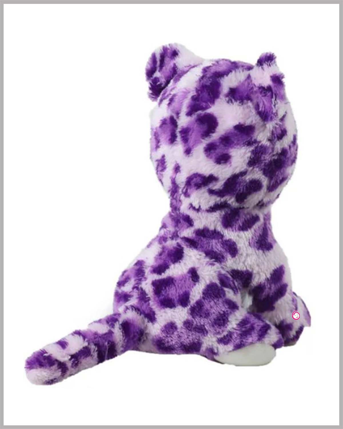 Cute Purple Glitter Eye Leopard Soft Toy - 25cm