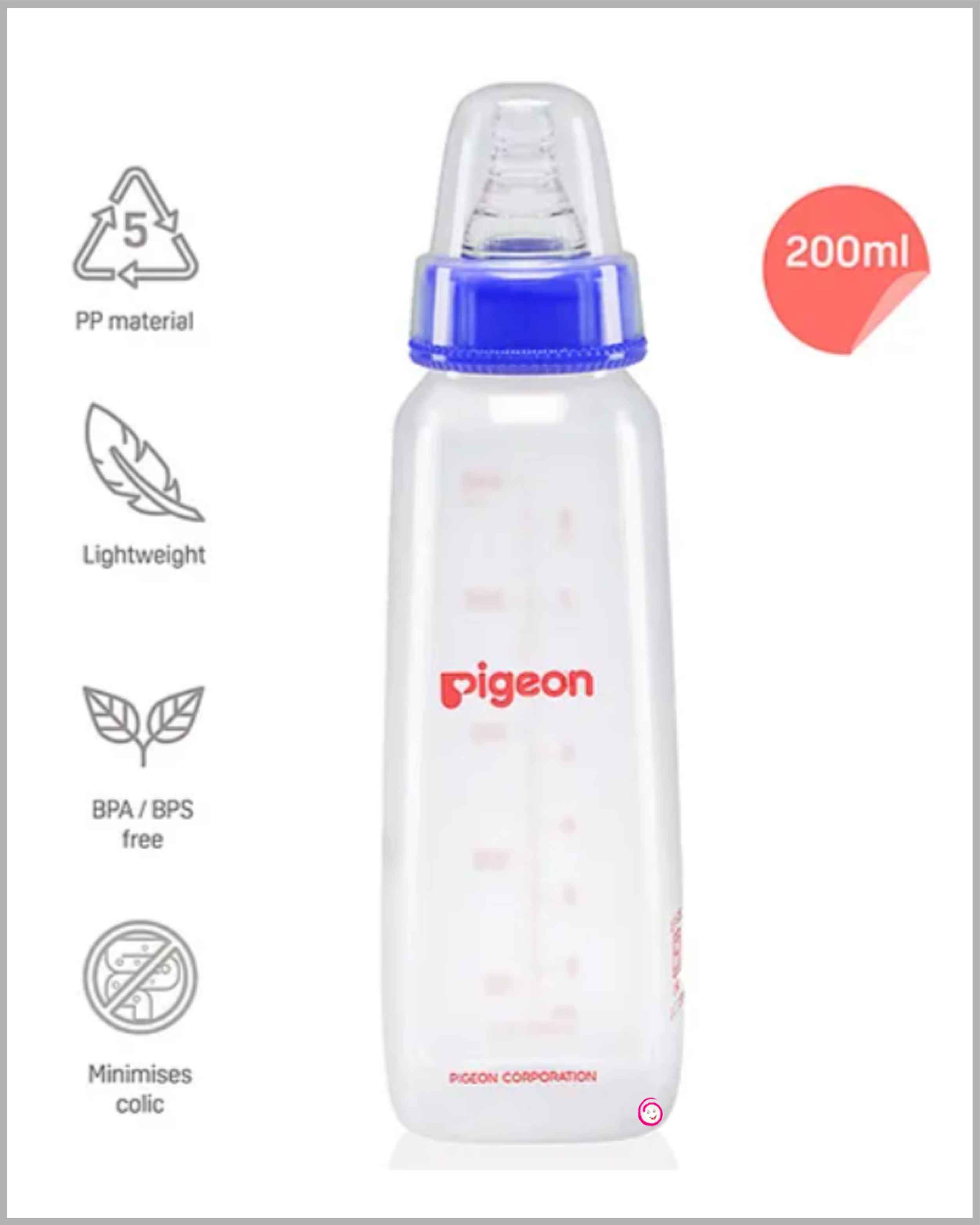 Pigeon flexible 4+ feeding bottle - 200ml - Blue