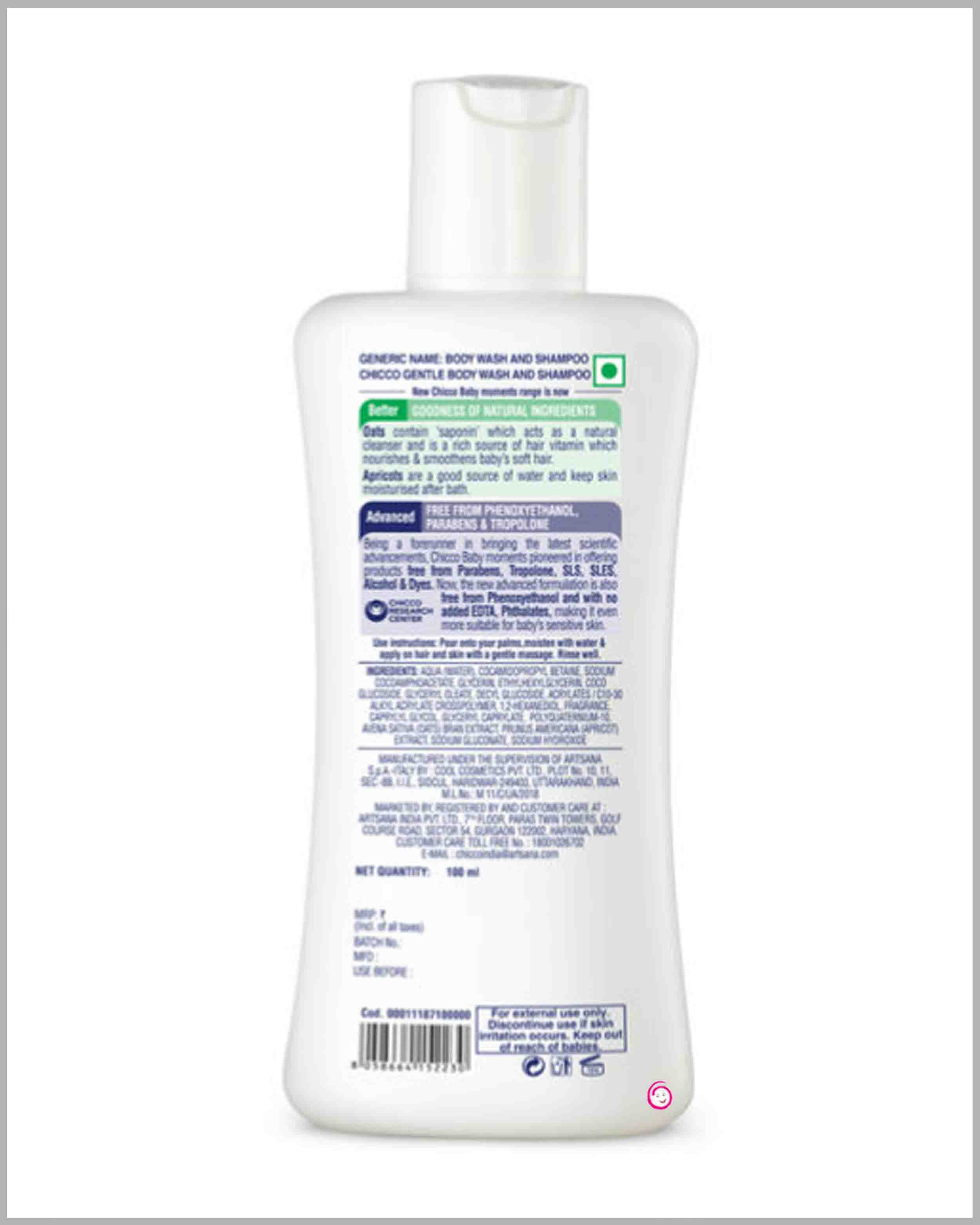 Chicco Gentle Body Wash And Shampoo - 100 ml