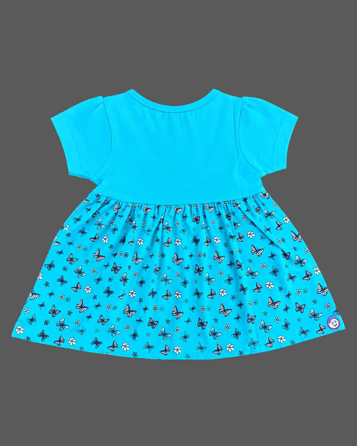 Infants frock with printed skirt for casual wear baby clothes