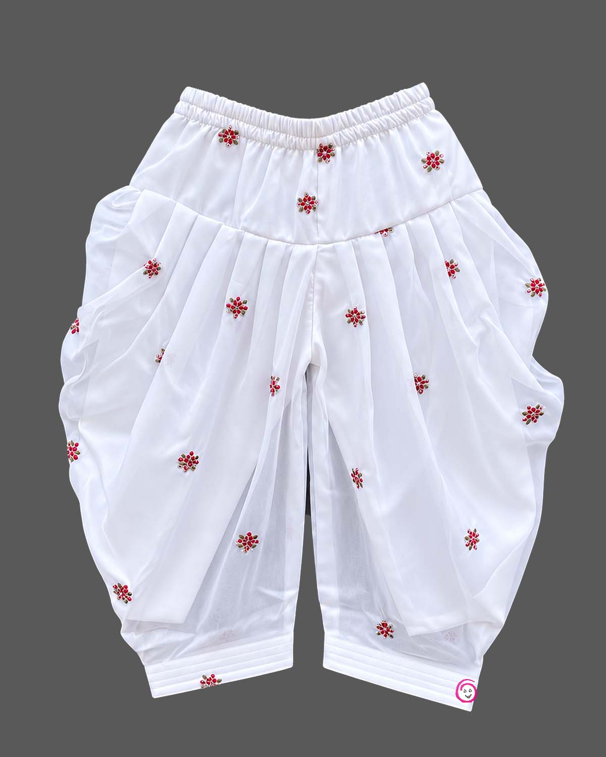 Embellished neck sleeveless and pleated patiyala salwar set in kurti for kids collection.