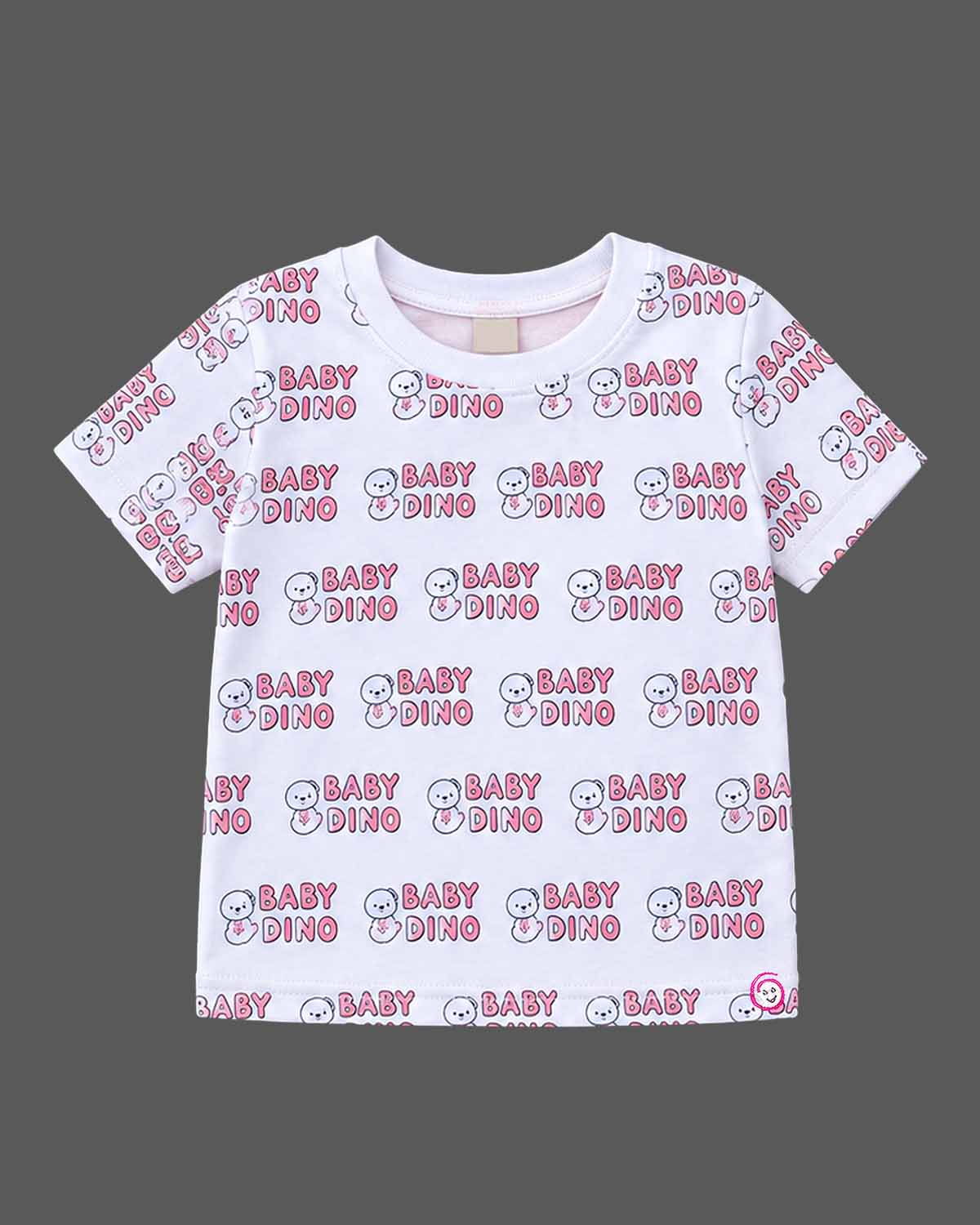 Infant boy dungaree set featuring playful bear applique and short sleeve t-shirt