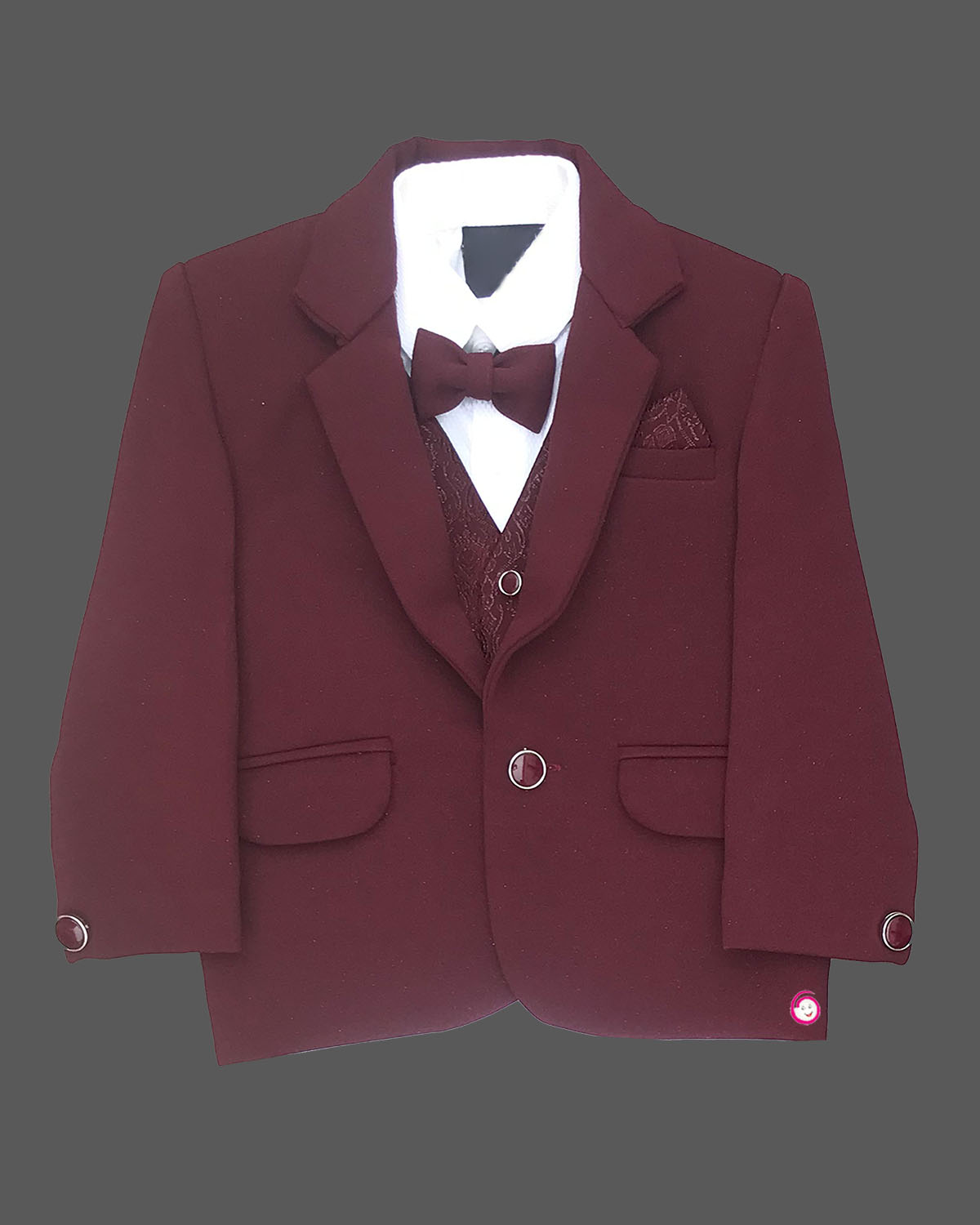 Boys party wear formal suit - Maroon