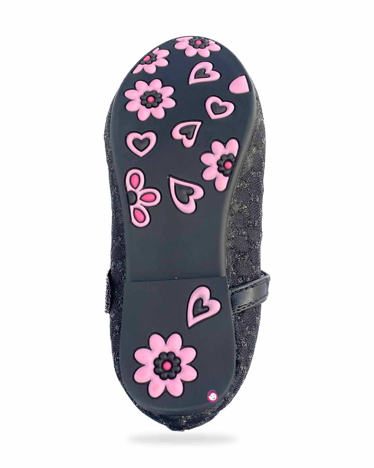 Girls Flower With Stone Attached Party Shoes