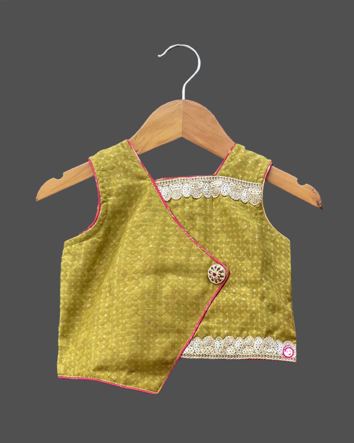 Girls different designs of choli - Mehandi green