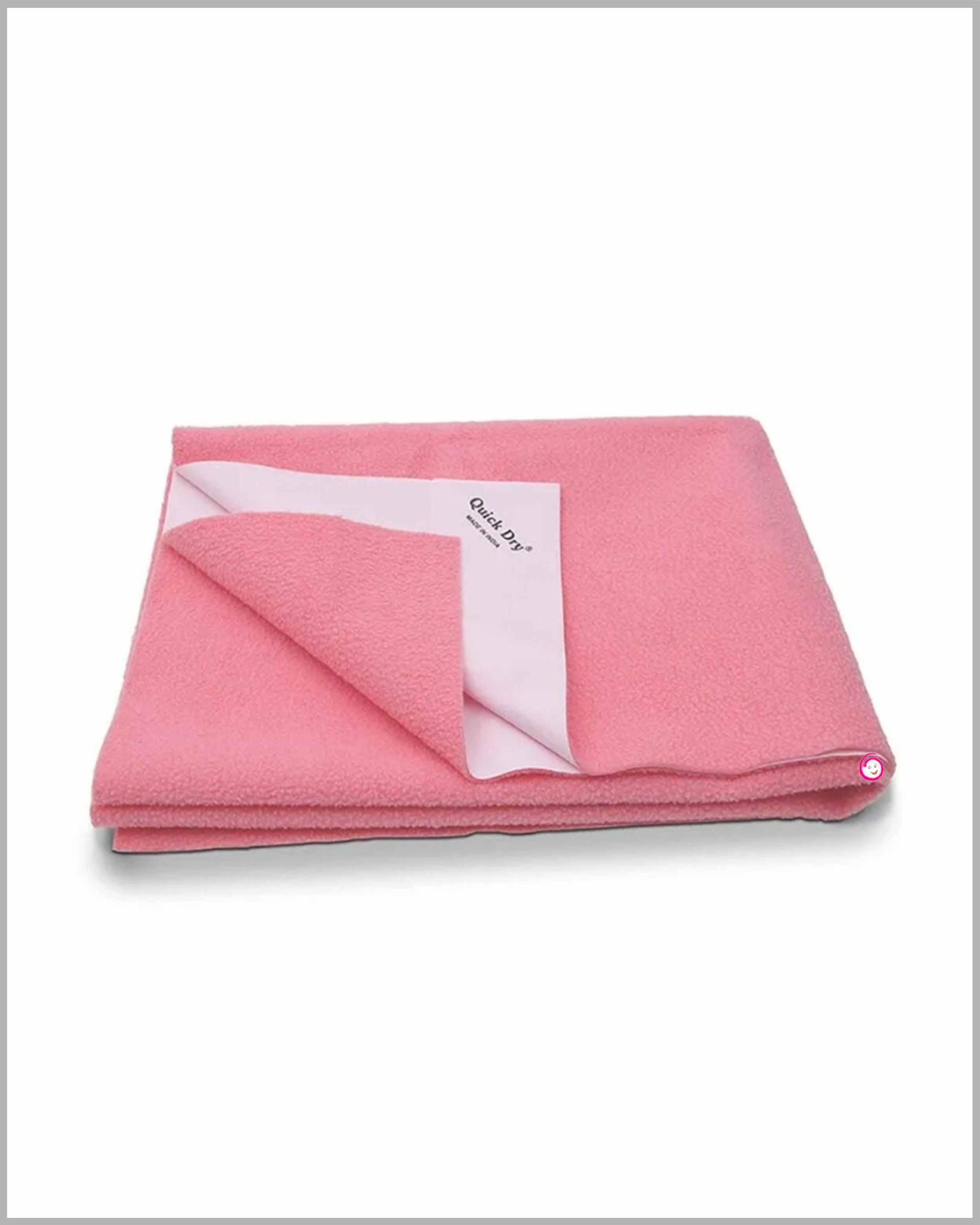 Baby Bed Protector Waterproof Dry Sheet Reusable - Rose Pink(Large)