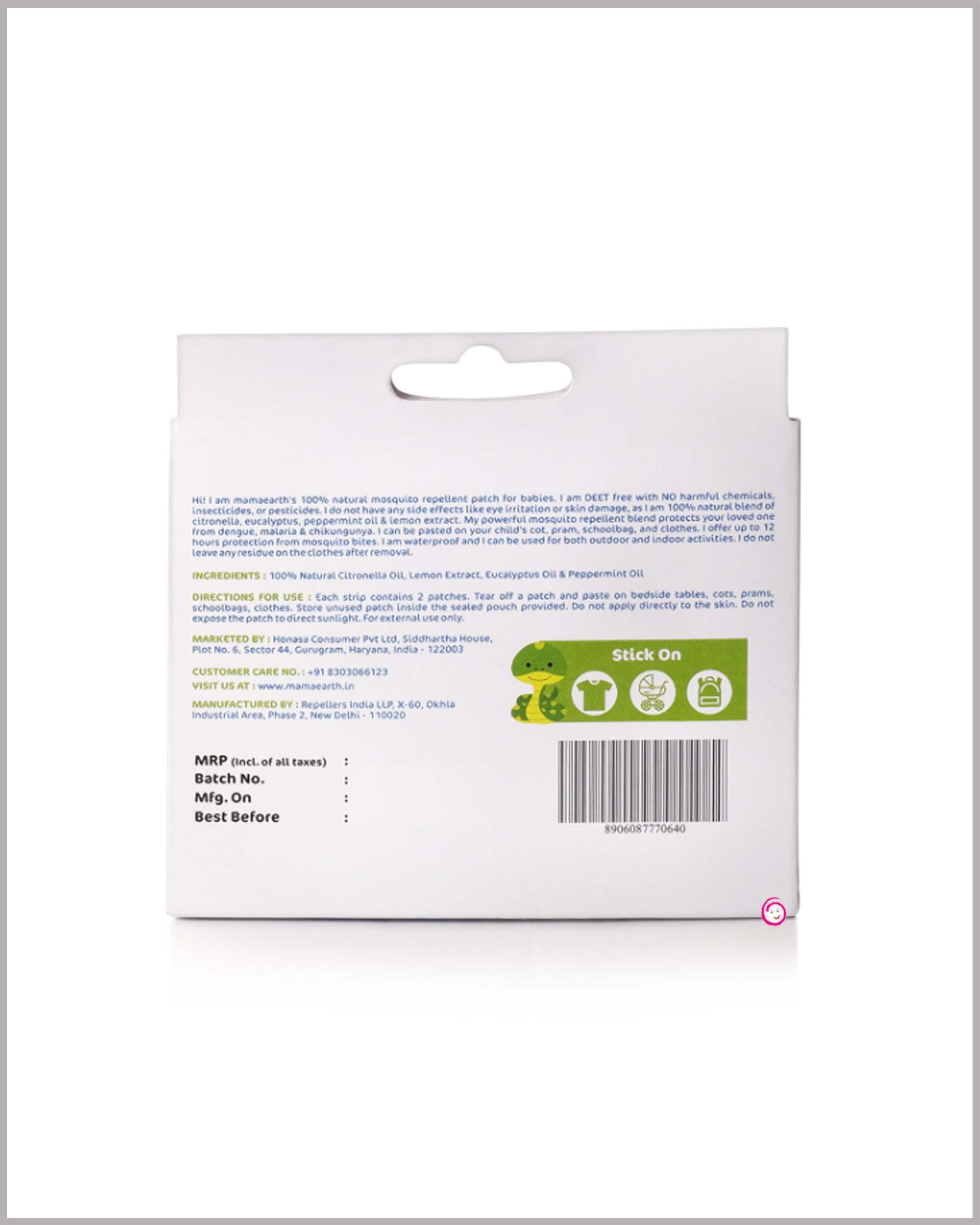 Mamaearth 100% natural mosquito repellent patch