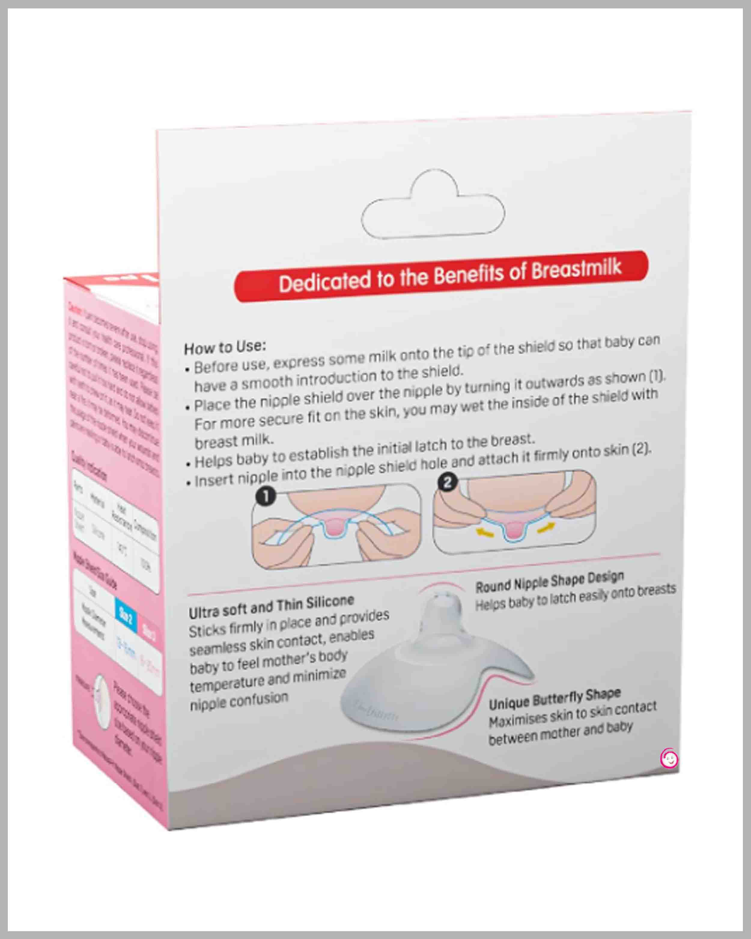 Pigeon Natural Feel Nipple Shield with Case - White 1PCS