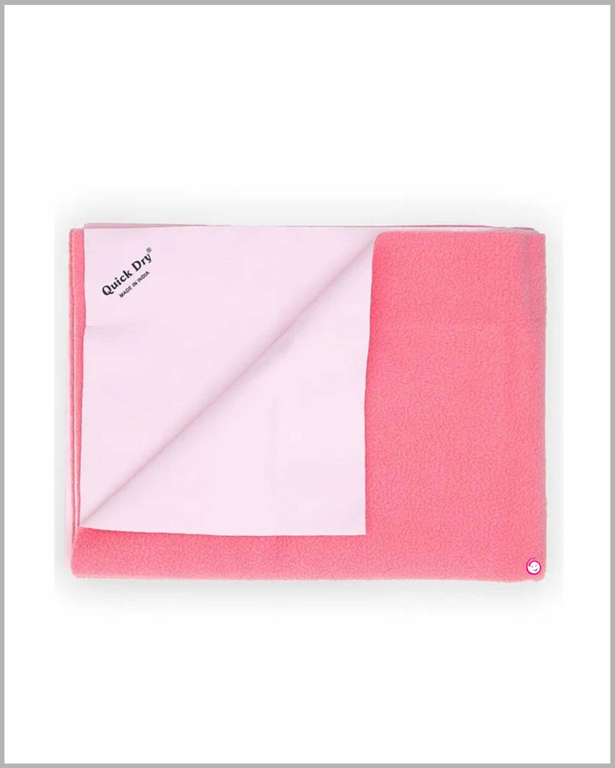 Baby Bed Protector Waterproof Dry Sheet Reusable - Rose Pink(Large)