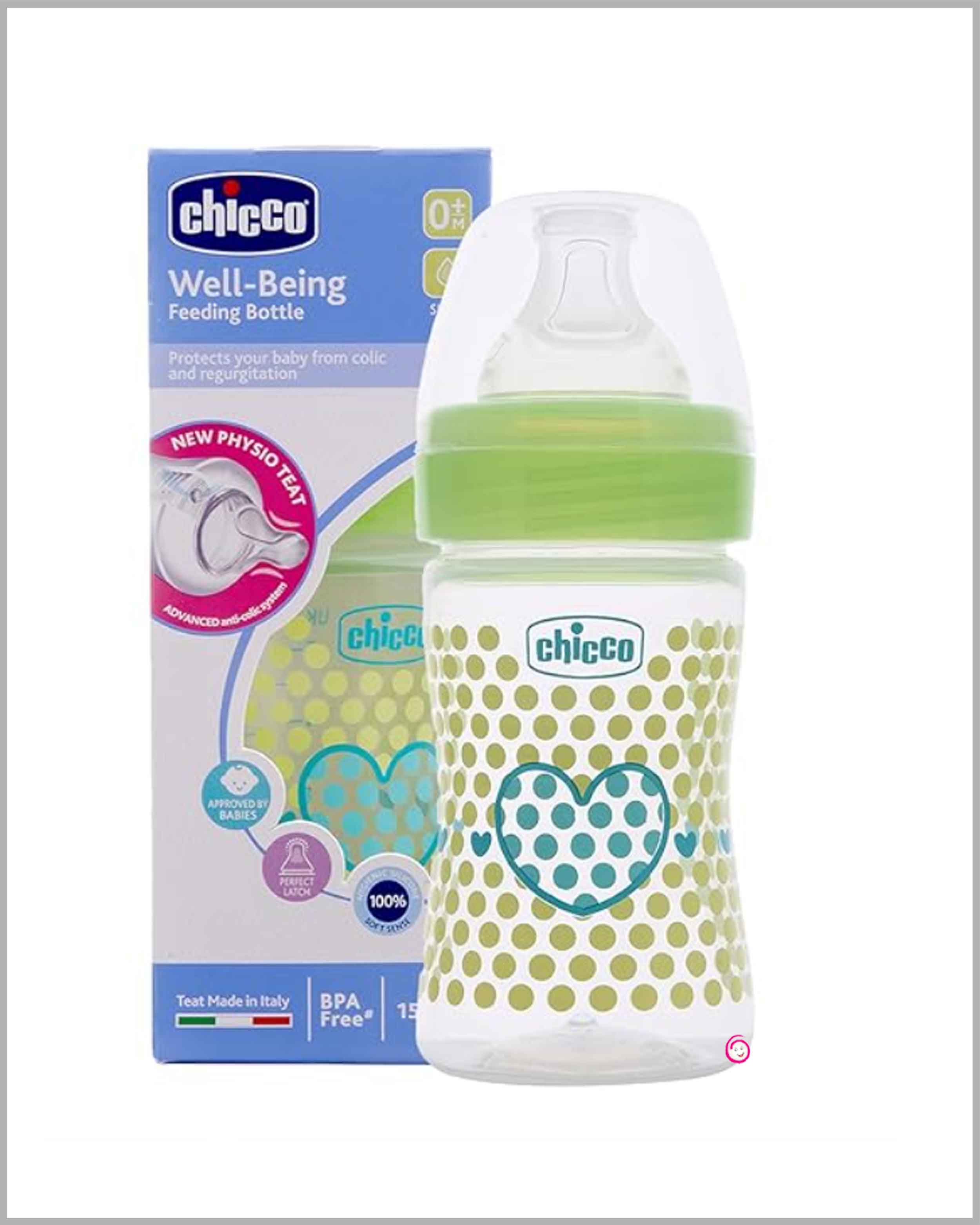 Chicco Well-Being Feeding Bottle (150ml) (Green)