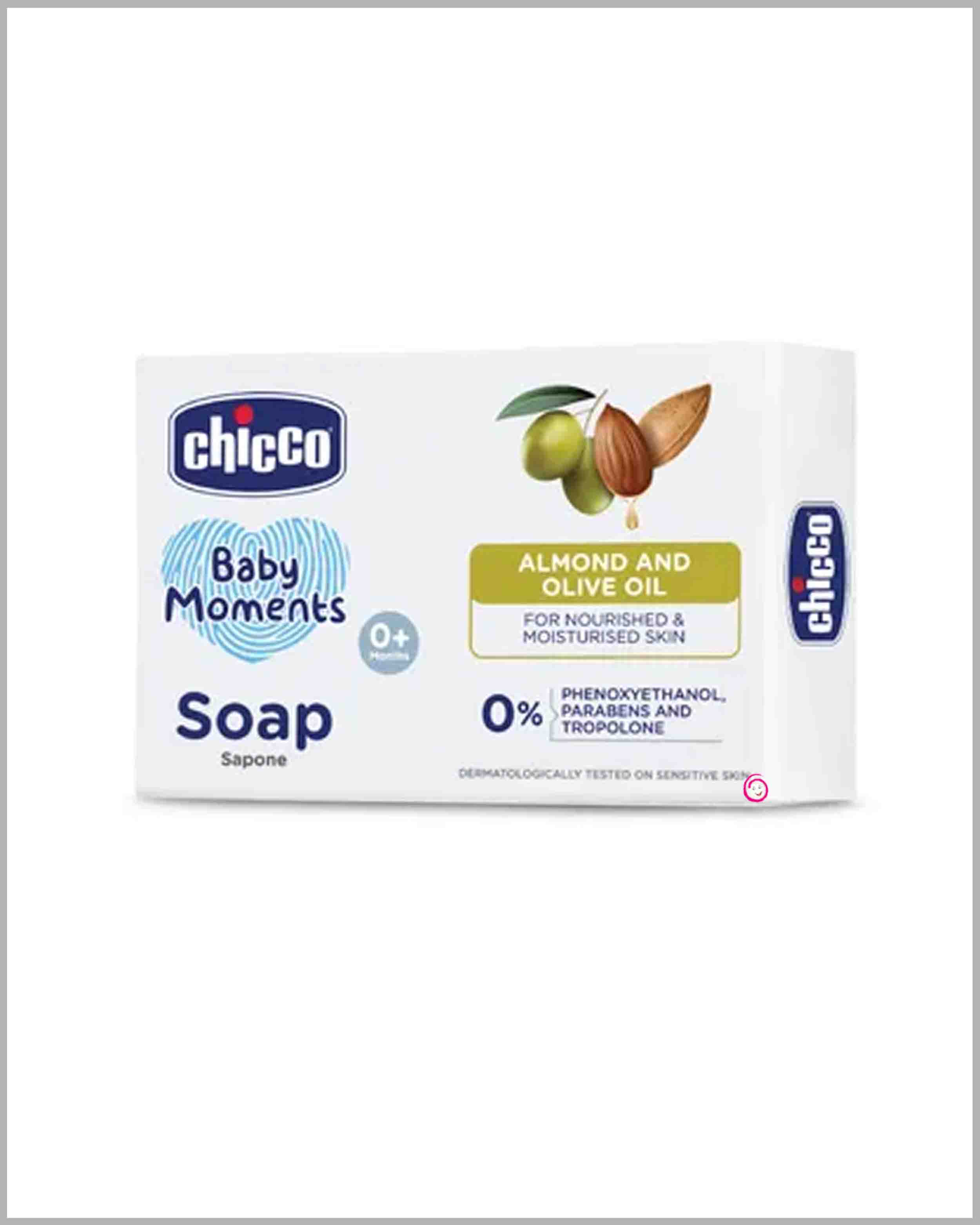 Chicco baby moments almond soap - 125g