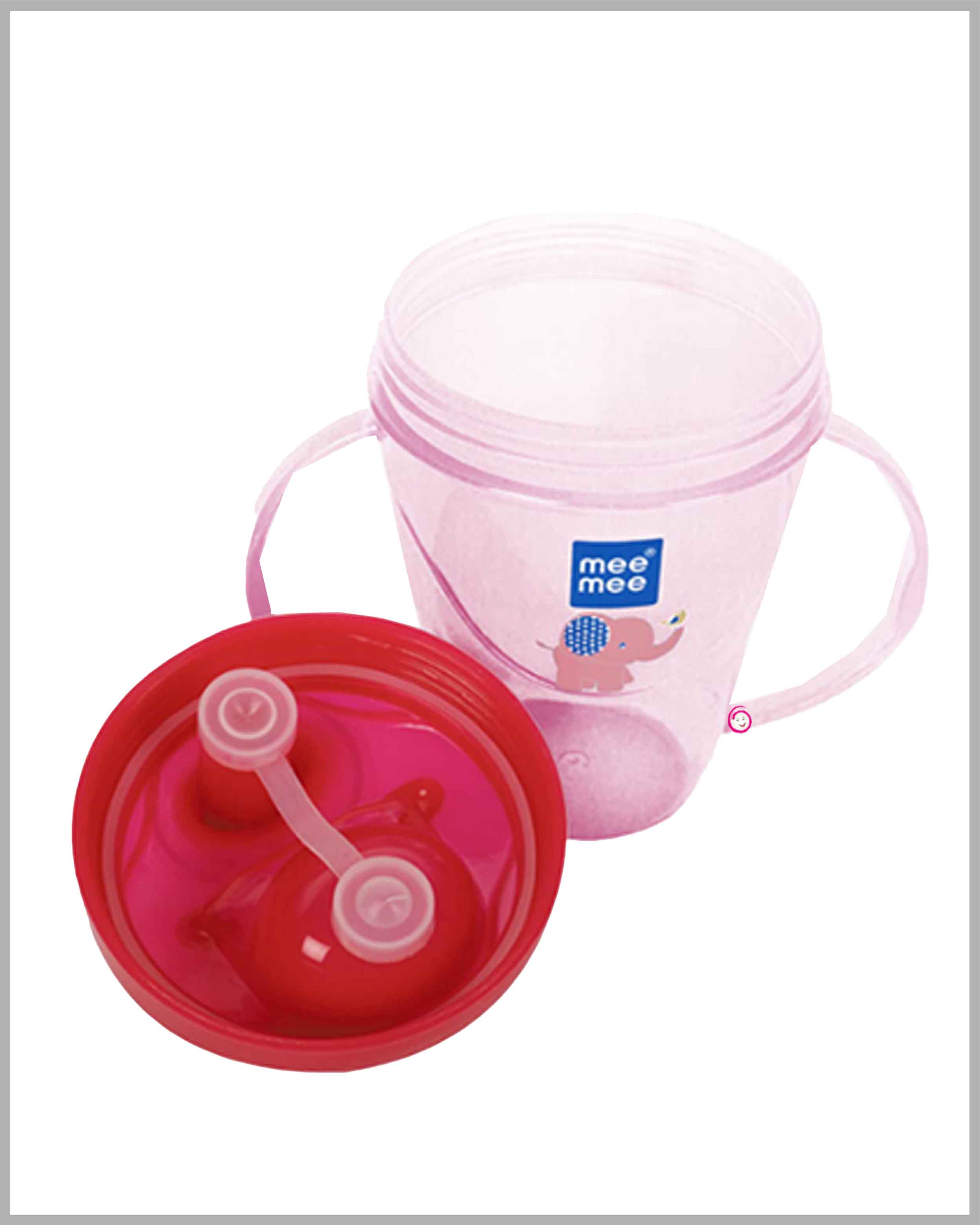 Mee Mee Easy Grip Twin Handle Non Spill Sipper Cup - Pink