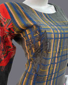 Maternity overall printed 3/4 sleeve top with zip - Dark Grey