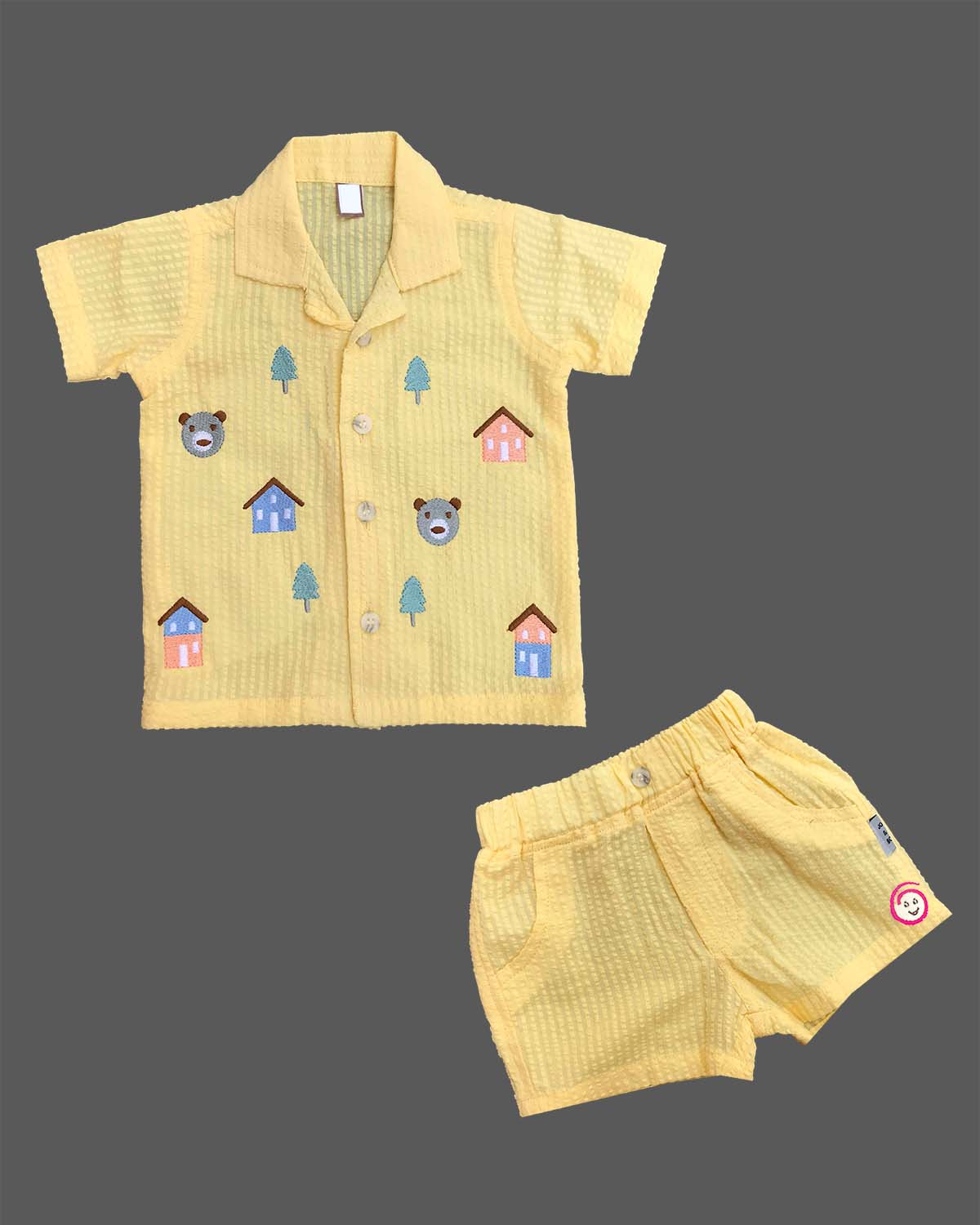 Boys Waffle Cotton Top & Shorts Set For Playdates & Summer Vacations