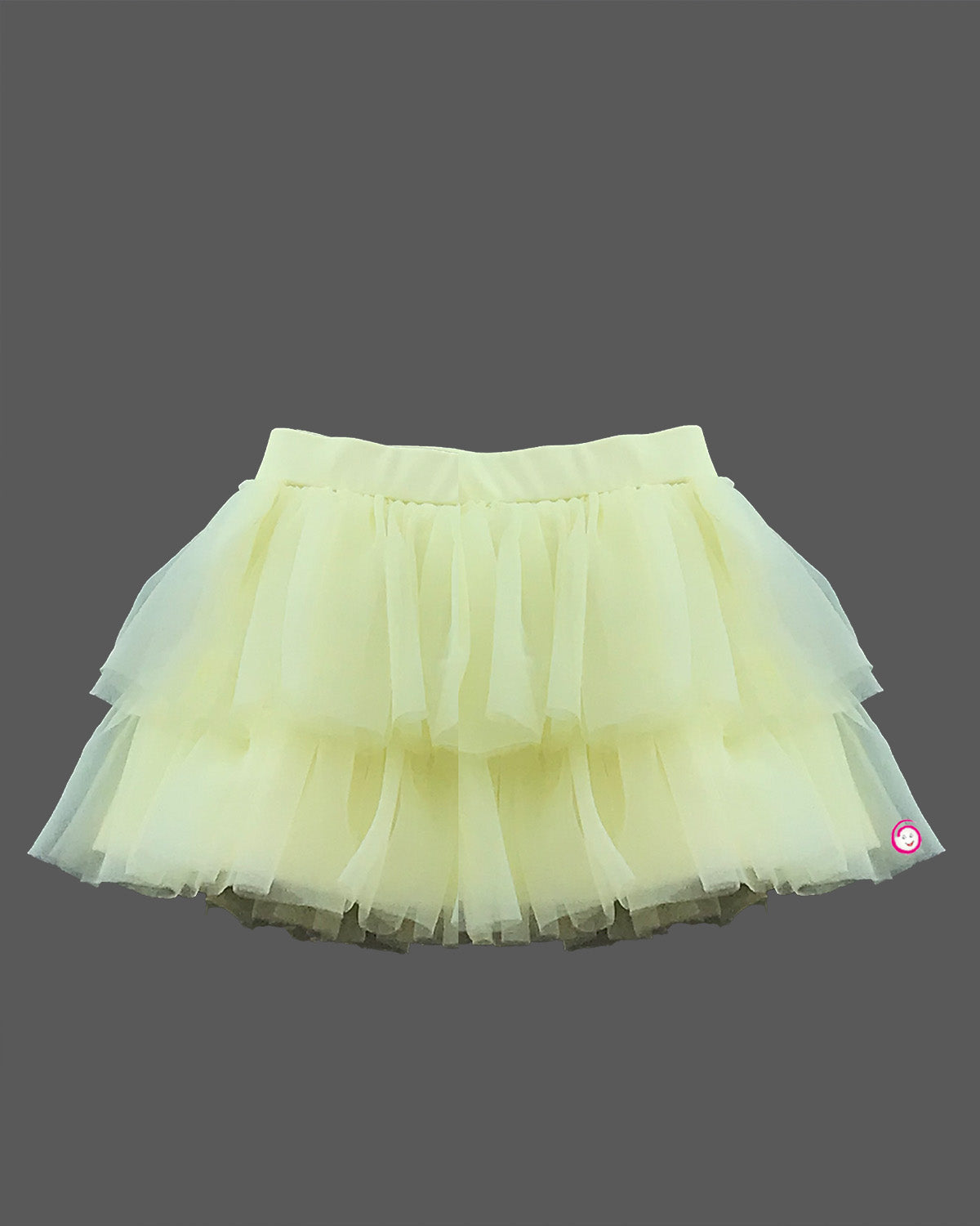 Girls frill sleeve western top & skirt - Lemon Yellow