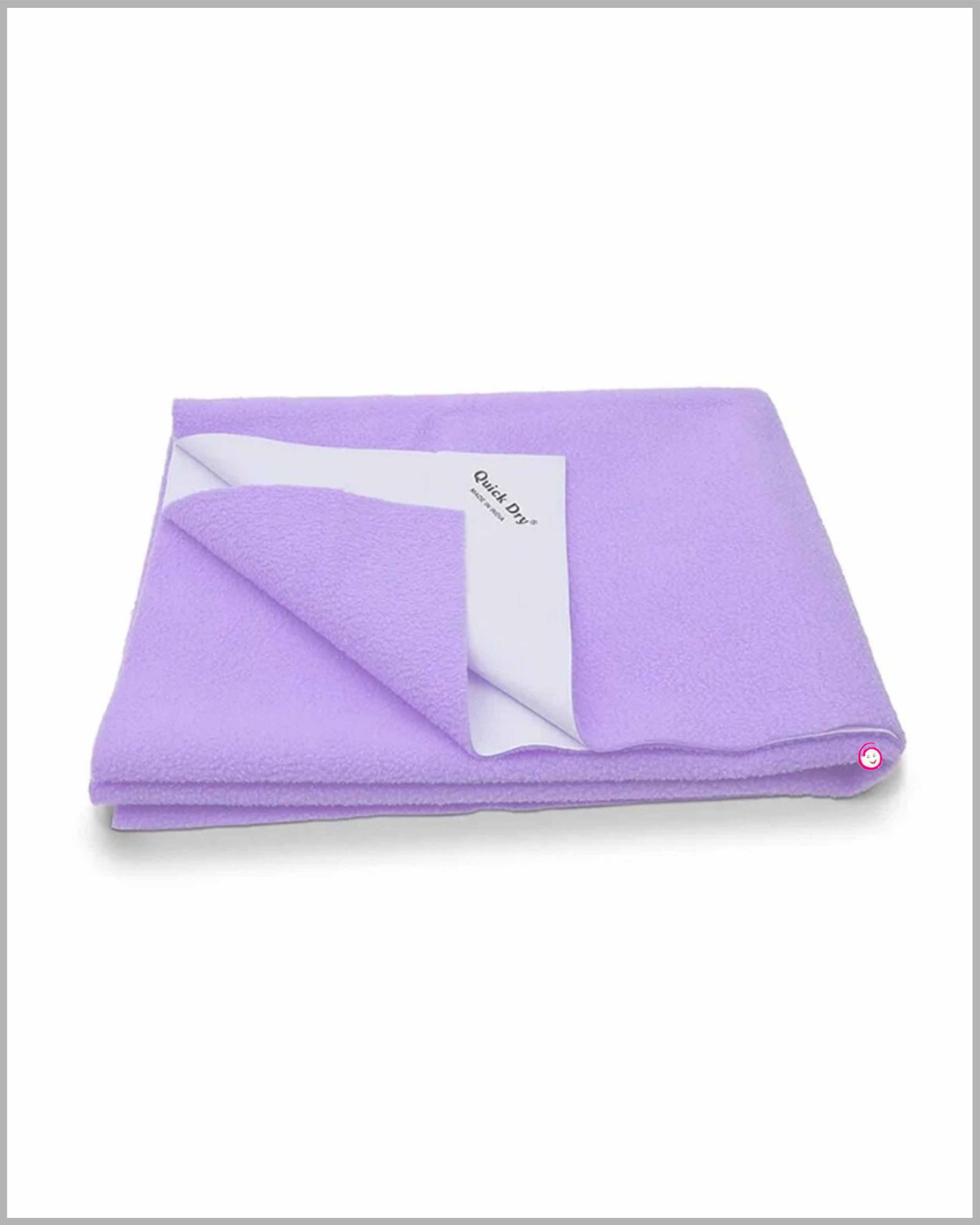 Quick Dry Sheet for Baby Bed Protector Waterproof Dry Sheet Reusable - Purple (Large)