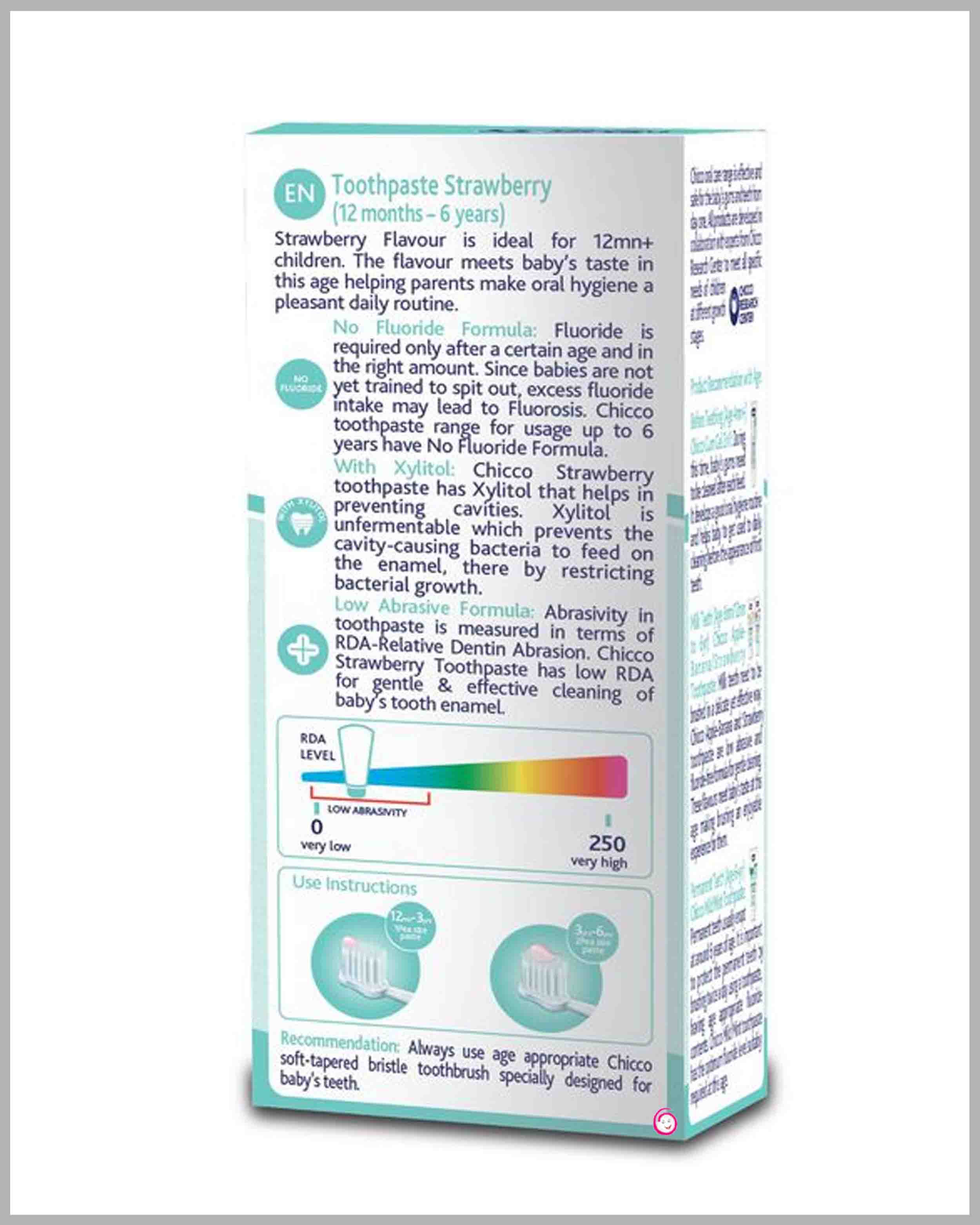 Chicco Toothpaste Strawberry Flavor - 50g