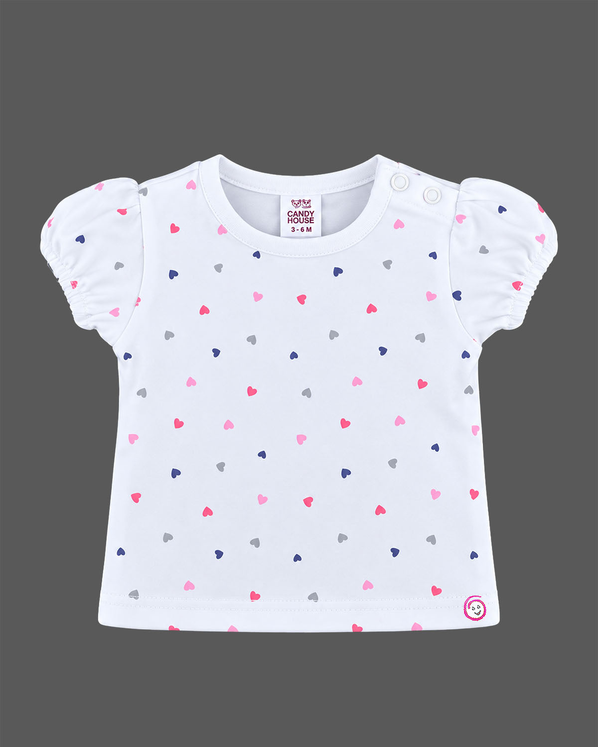 Baby girl clothes printed pinafore dress with heart top set and bunny motif
