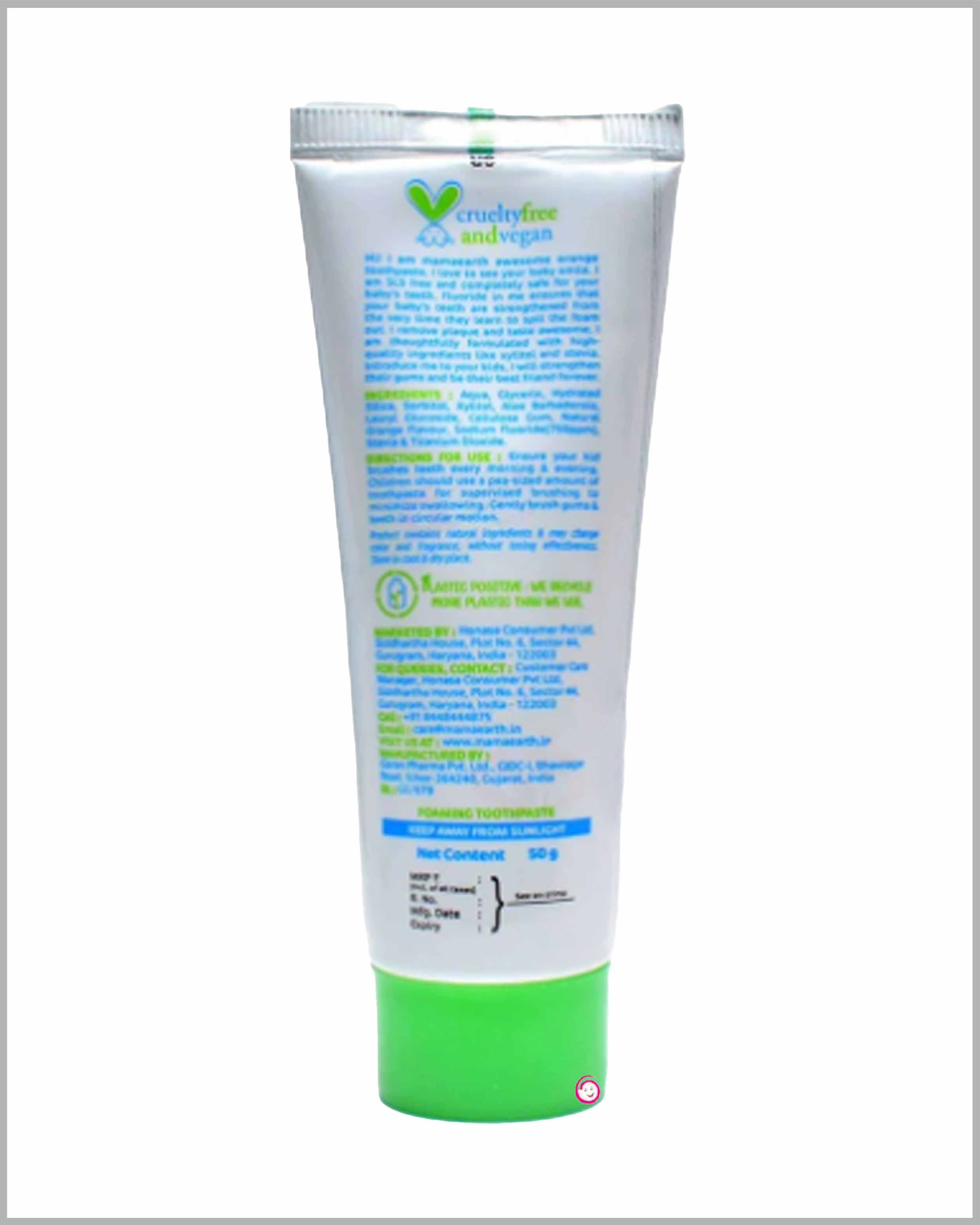 Mamaearth Natural Toothpaste Orange Flavor