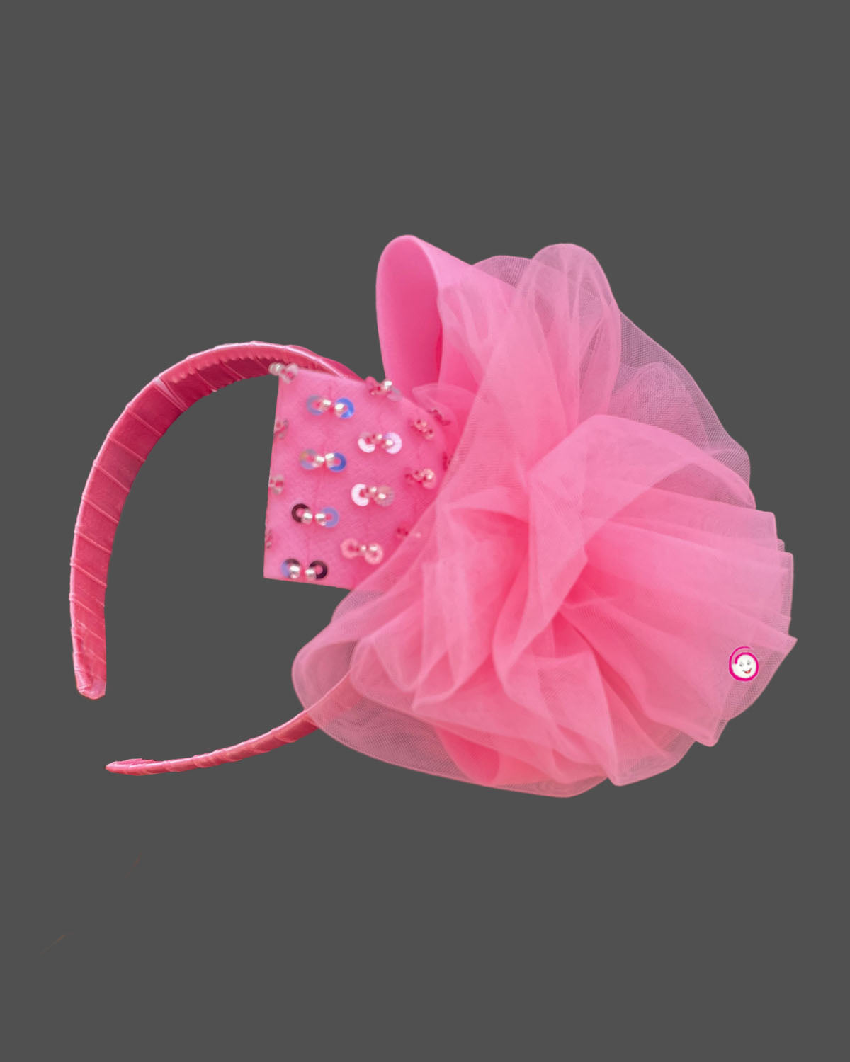 Girls design sleeveless partywear frock - Pink