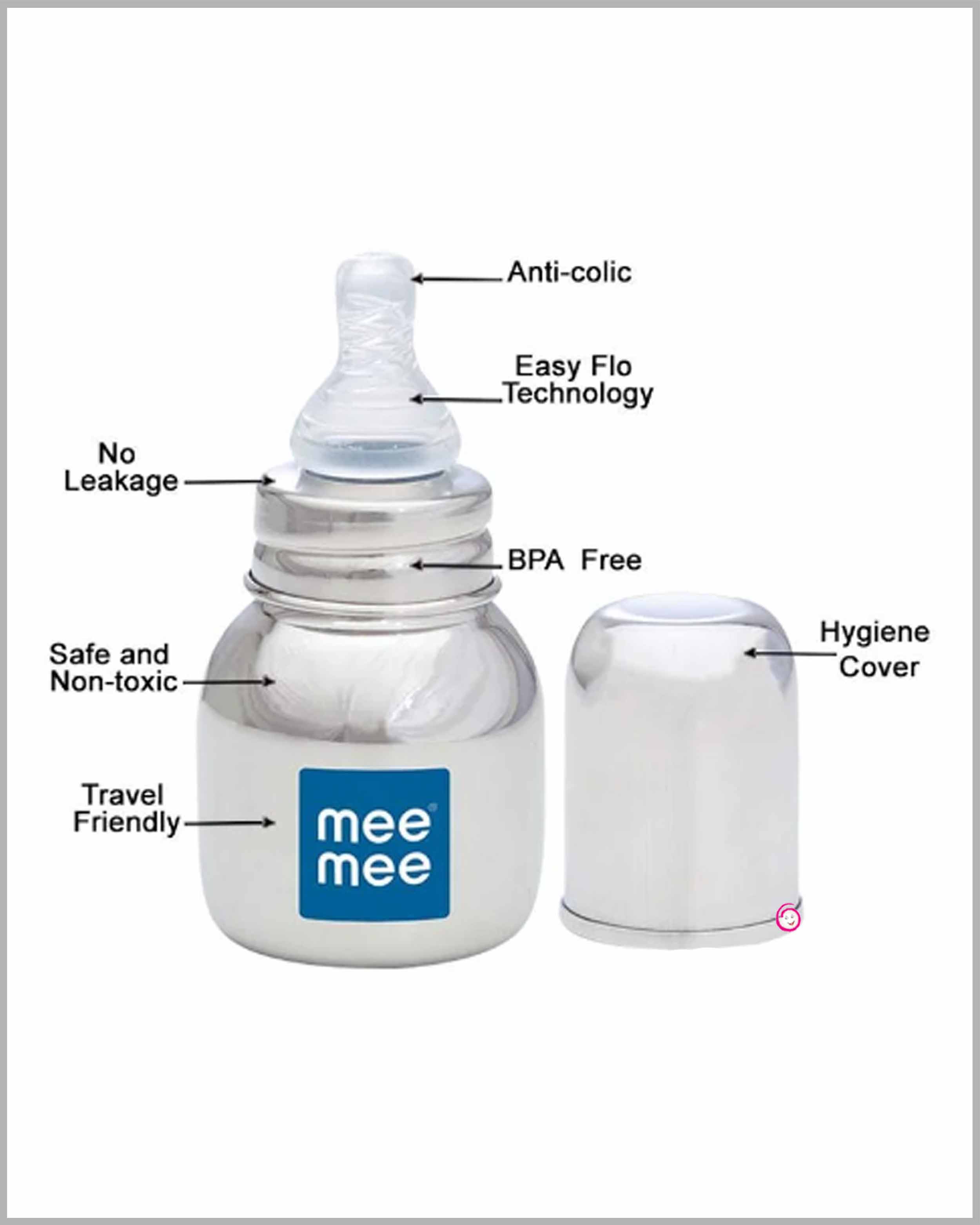 Mee Mee premium steel feeding bottle - 120ml