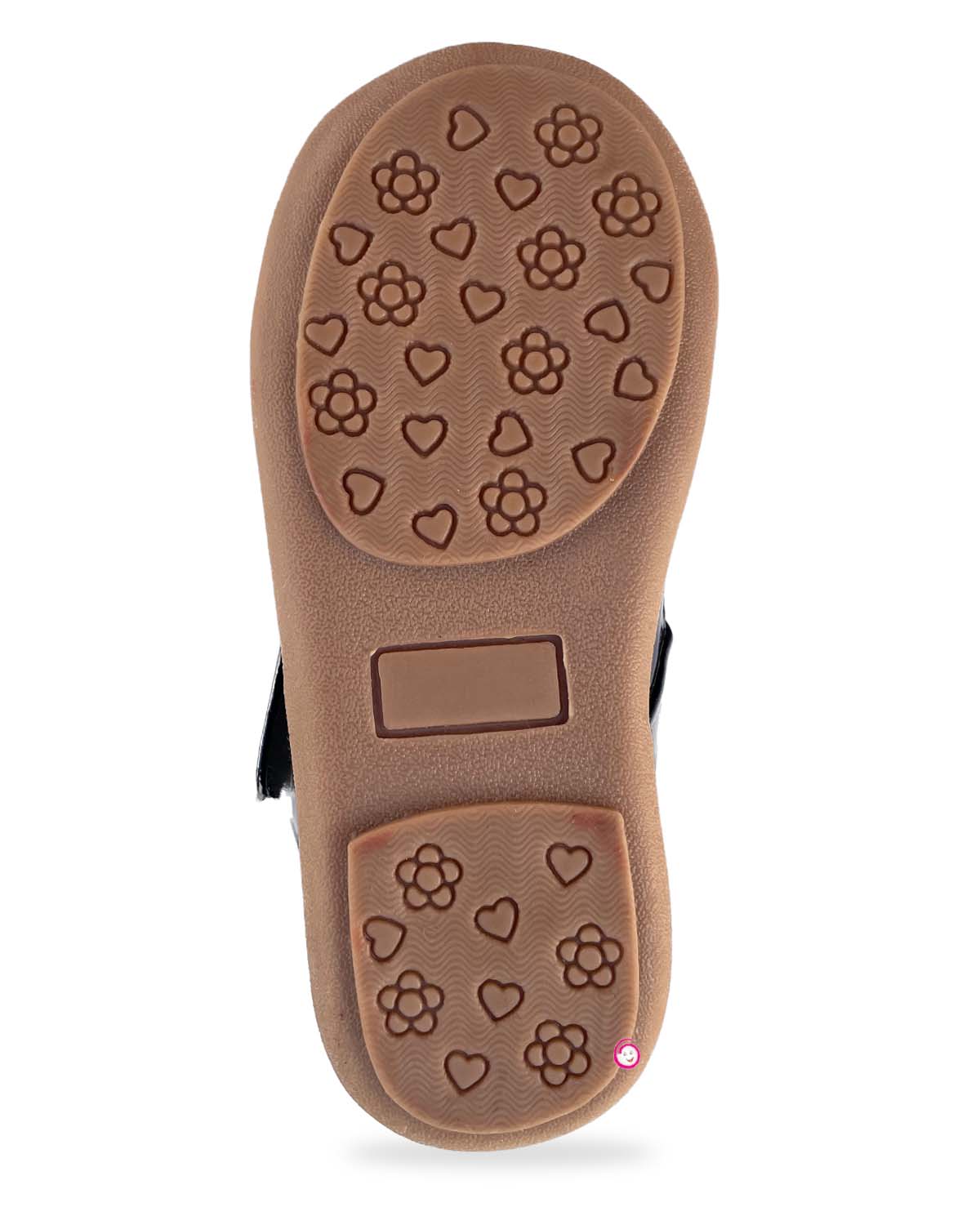 Girls bow applique with velcro closure - Black