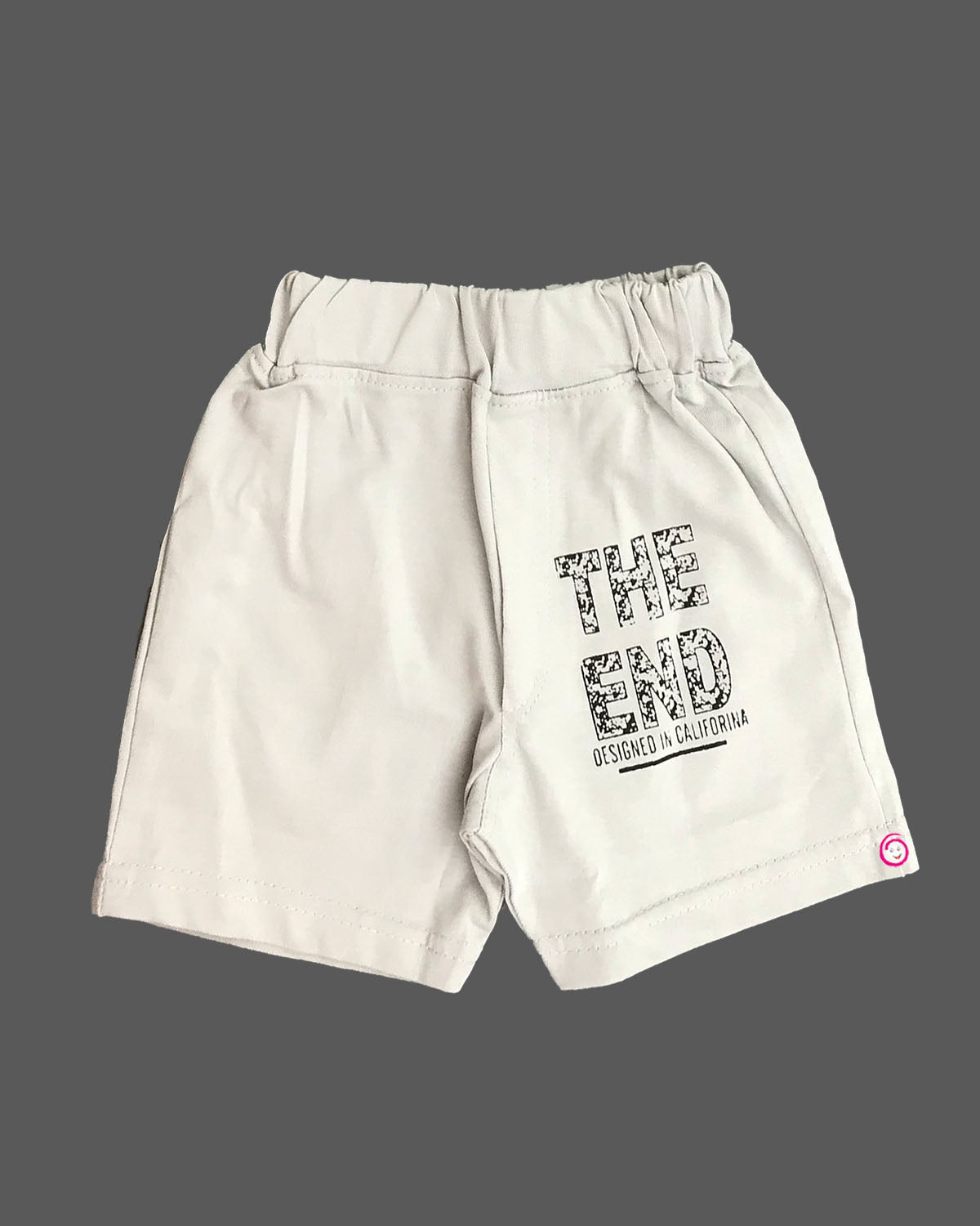 Boys dog printed tee with shorts - Grey