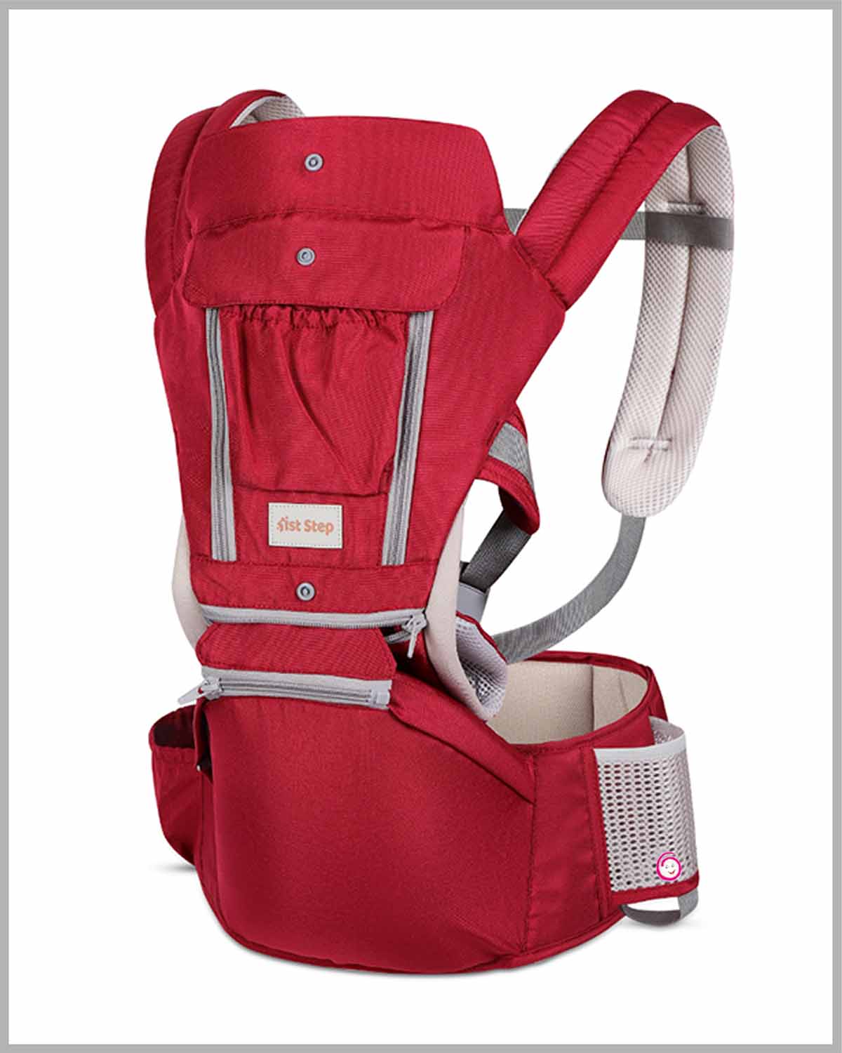 1st Step 5 In 1 Hip Seat Baby Carrier Baby Carrier - Red