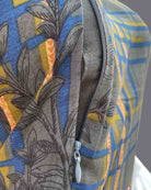 Maternity overall printed 3/4 sleeve top with zip - Dark Grey