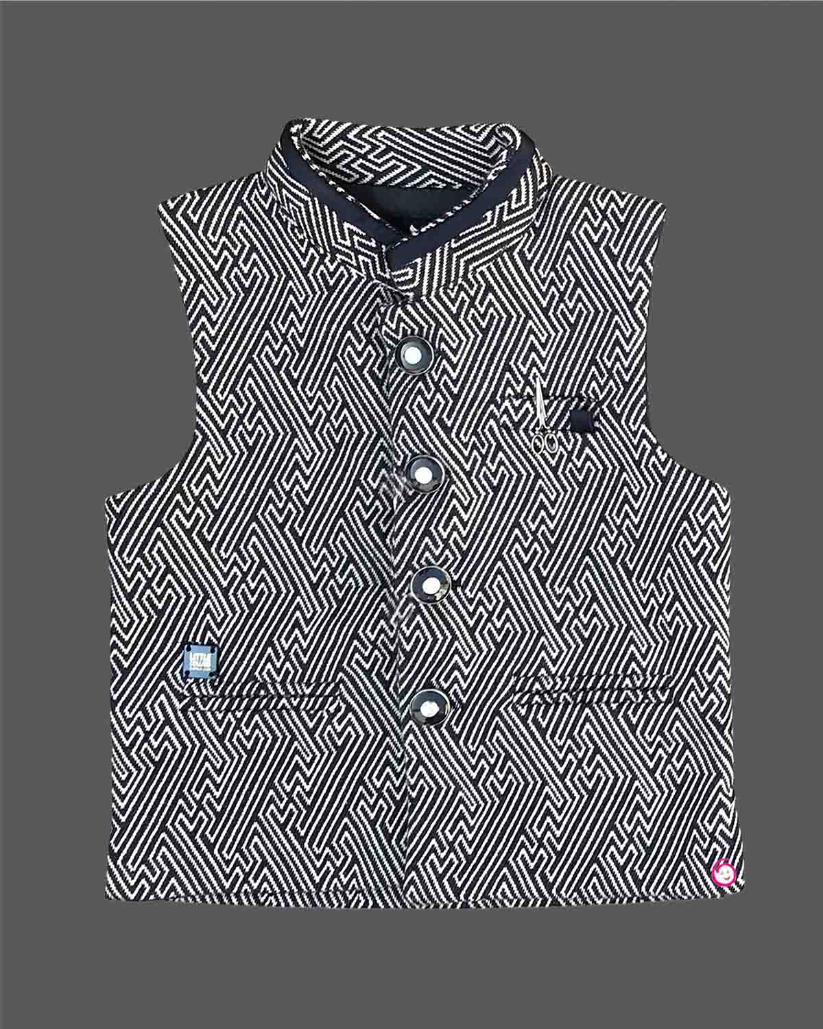 Boys elegant design waistcoat set - Navy Blue