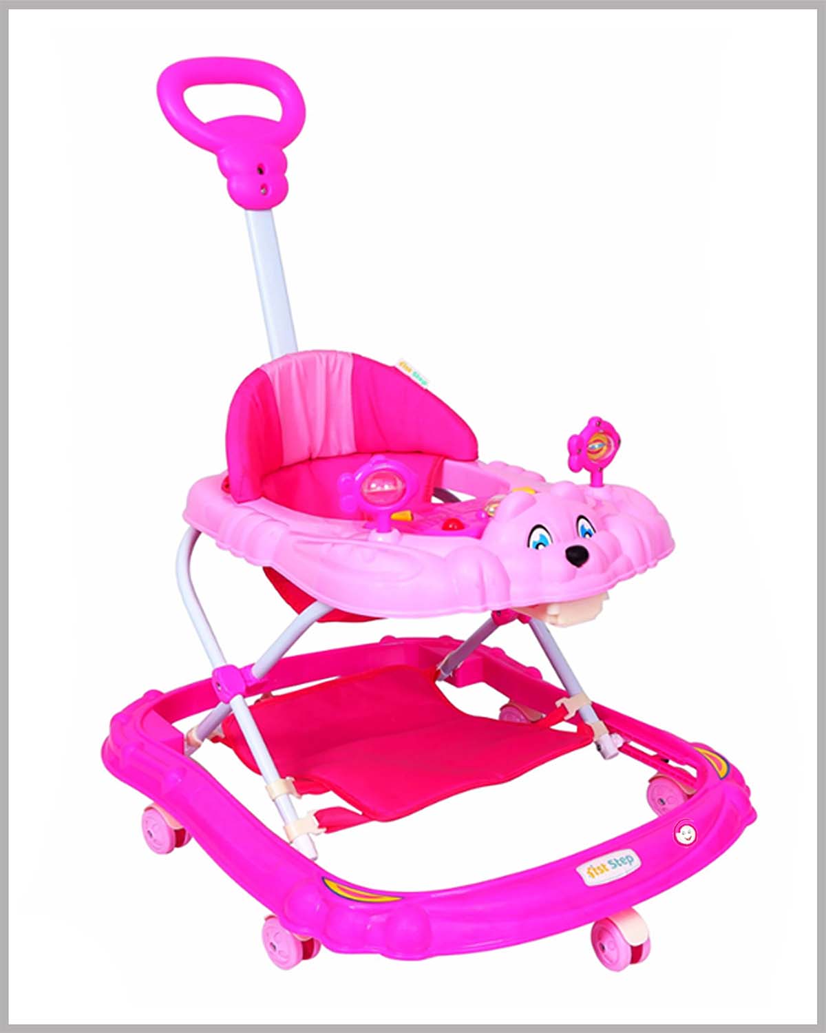 1st Step Musical Walker With Parent Rod - Pink