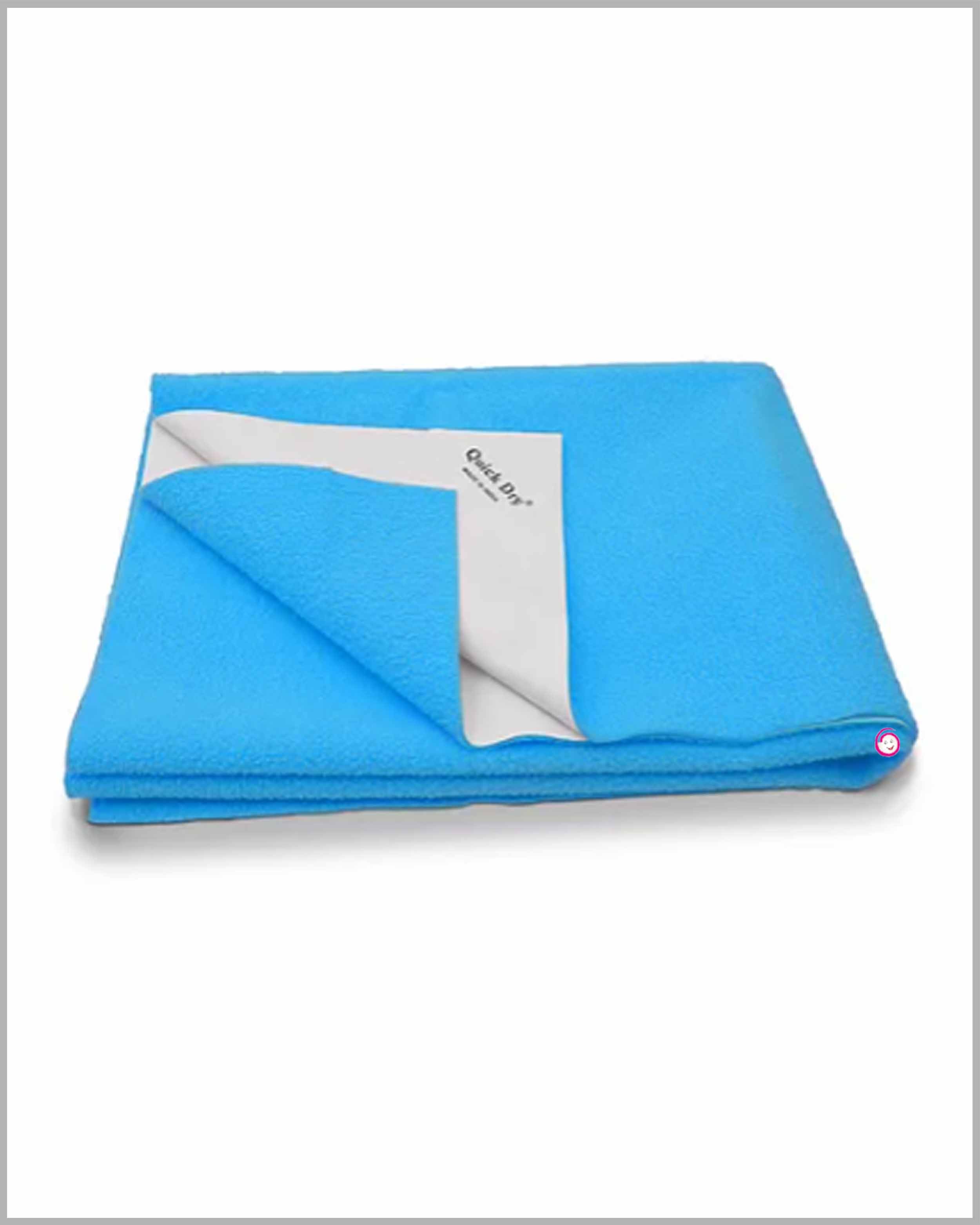 Quick Dry Sheet for Baby Bed Protector Waterproof Dry Sheet Reusable - Blue (Large)