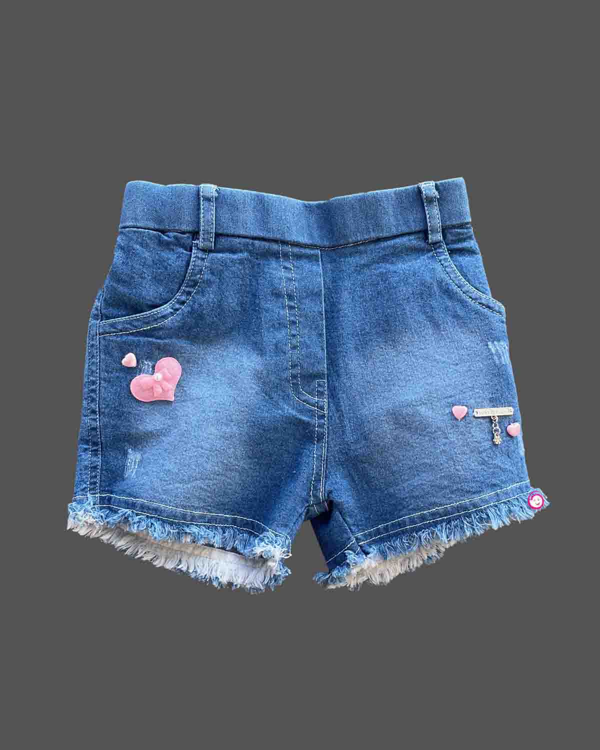 Girls western sleeveless top & shorts - Pink